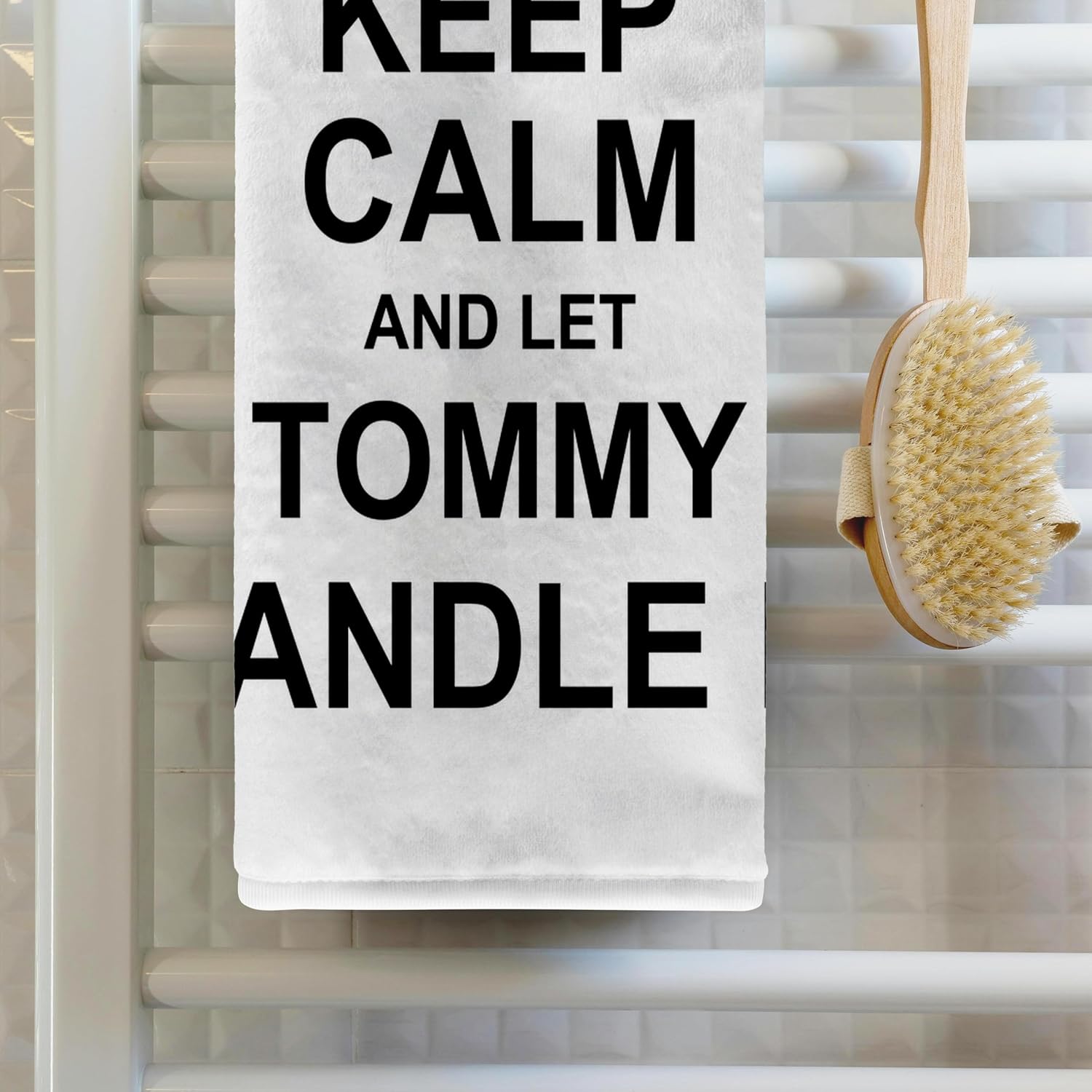 3dRose Keep Calm and Let Tommy Handle it - Funny Personal Name 22x30 Bath Hand Pool Towel