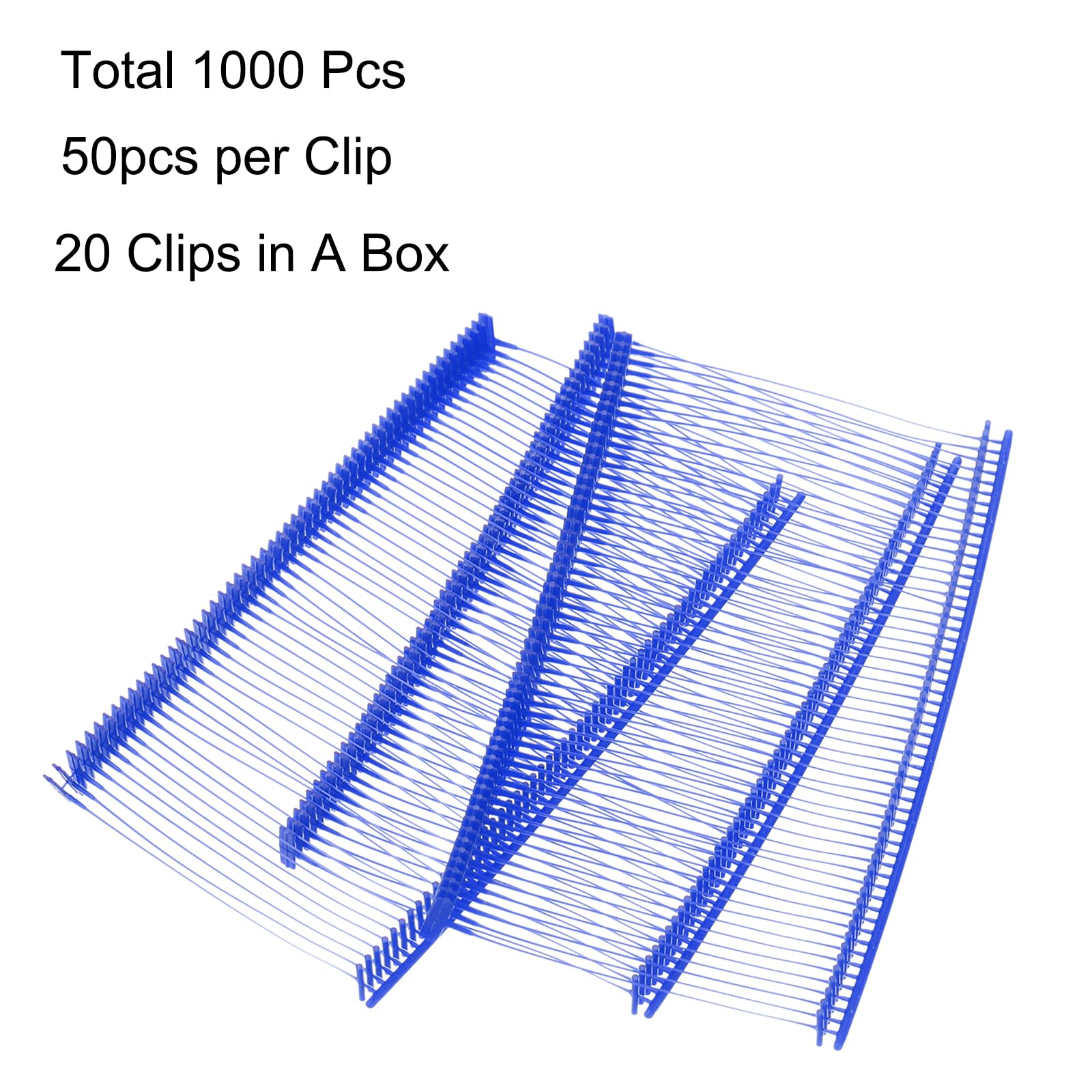 Uxcell 1000pcs Standard Tagging Gun Fasteners 75mm Tagging Barbs Pins Pp Plastic Tag For Price Tagging Gun Sky Blue