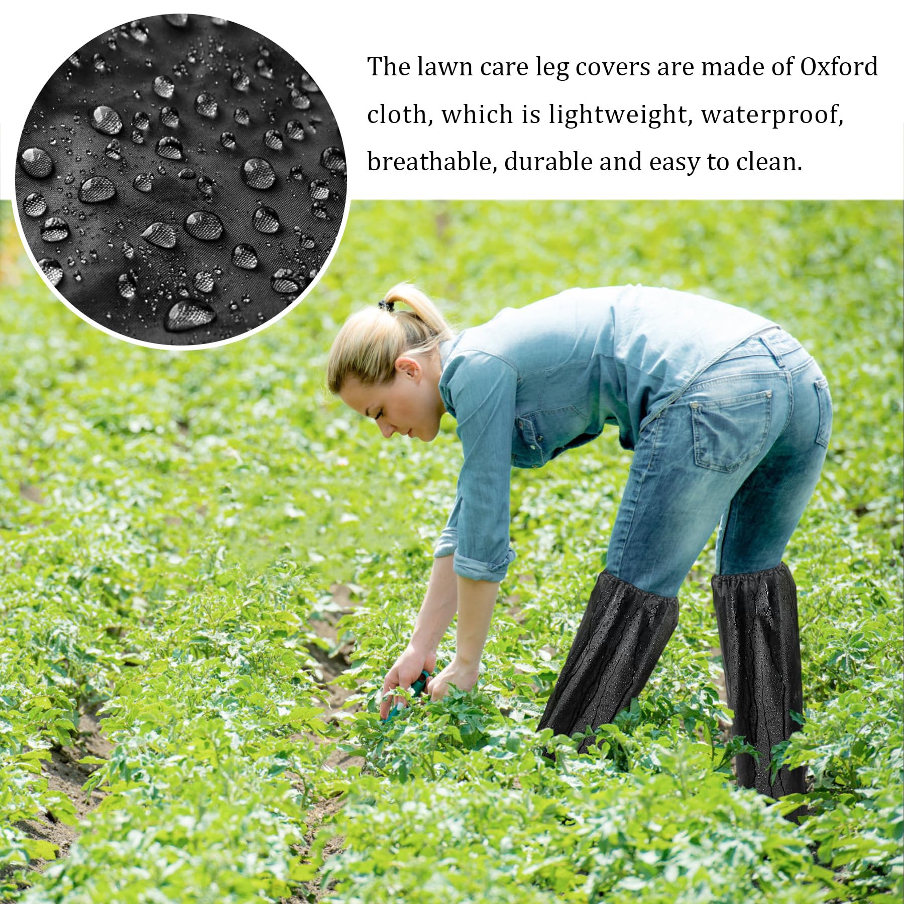 Lot De 2 Guêtres De Jambe Réglables Et Imperméables Pour L'entretien De La Pelouse, Guêtres De Randonnée Pour La Neige, Le Jardin