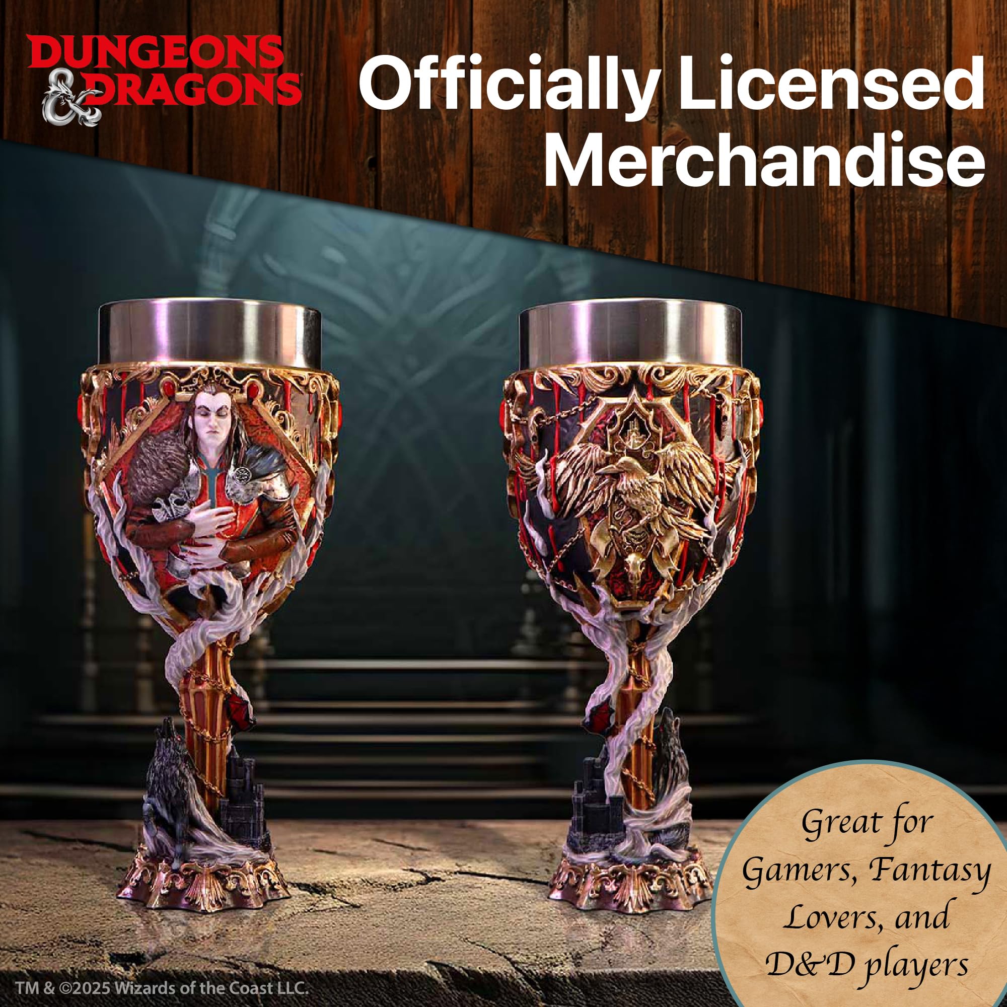 Nemesis Now Dungeons & Dragons Strahd - Copa decorativa de fantasía, diseño gótico medieval, mercancía coleccionable para juegos