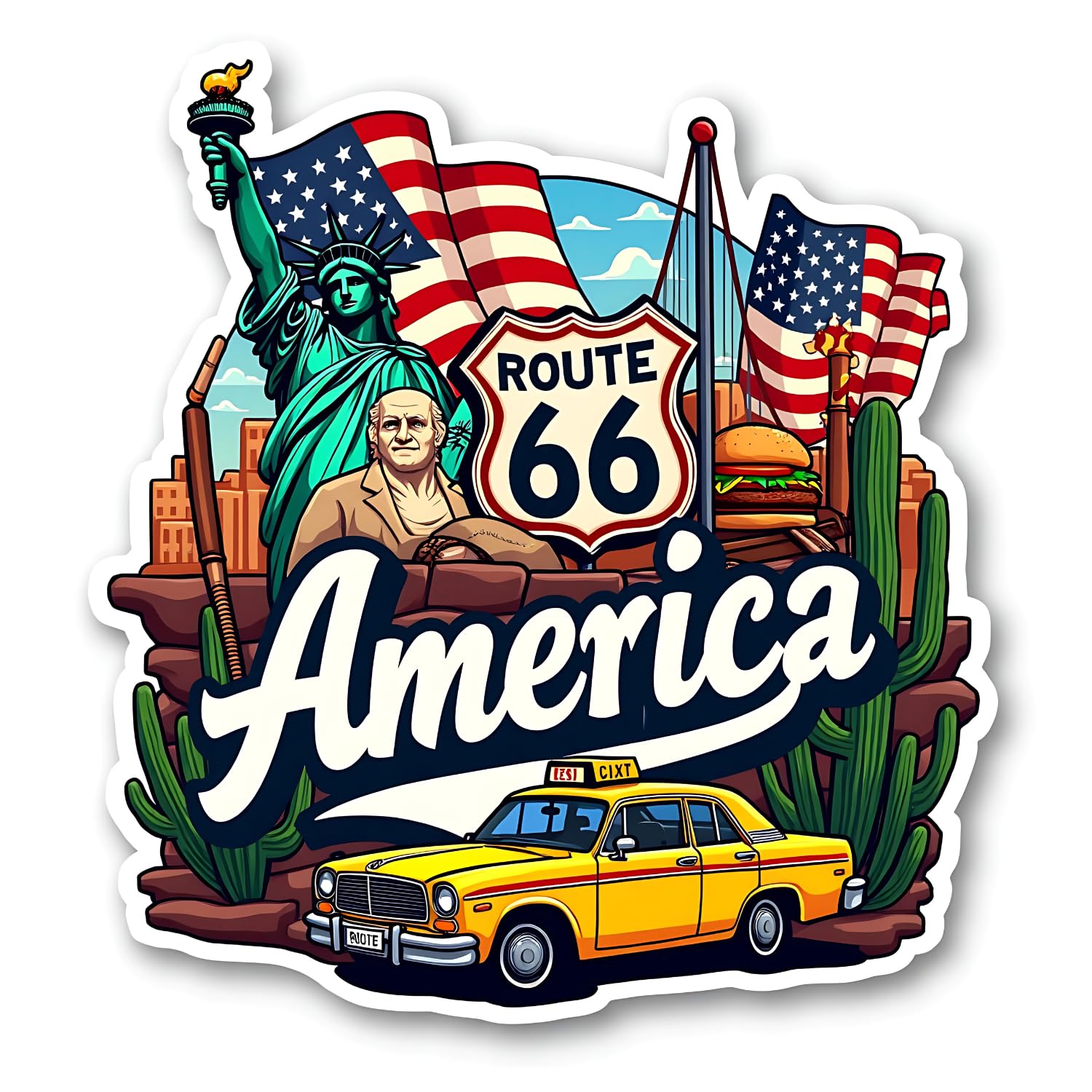 Naxon America Country Theme Wooden Fridge Magnet (3x3 Inch) – Stylish Souvenir Gift | USA Travel Decor for Kitchen, Home & Office | Pack of 1 | Perfect Souvenir Gift | Fridge Magnet