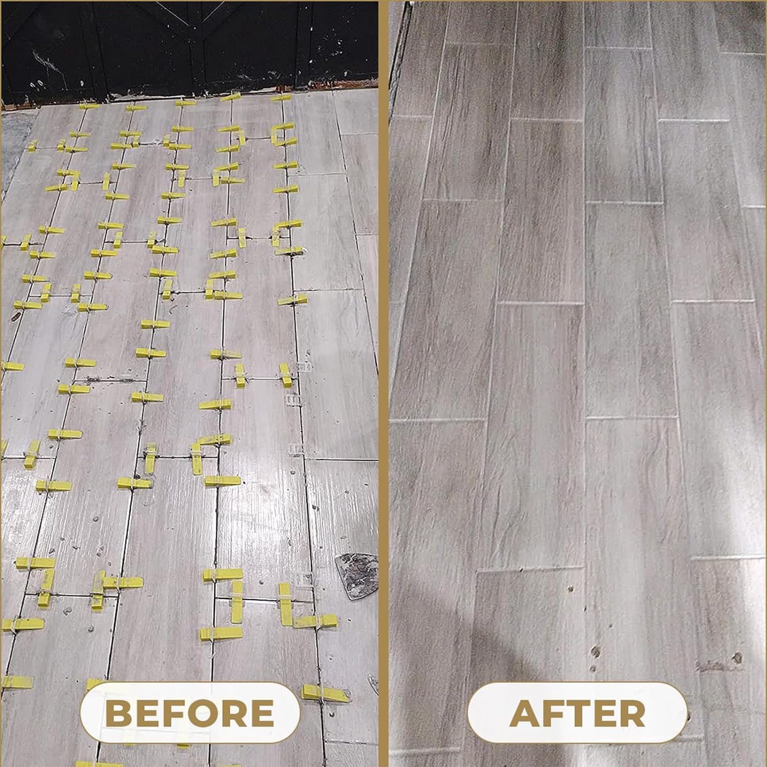 Tile Leveling System Tiles Leveler Spacers - Lippage free tile and stone installation for PRO and DIY - 400-Piece Leveling Spacer Clips (1/8 Inch)