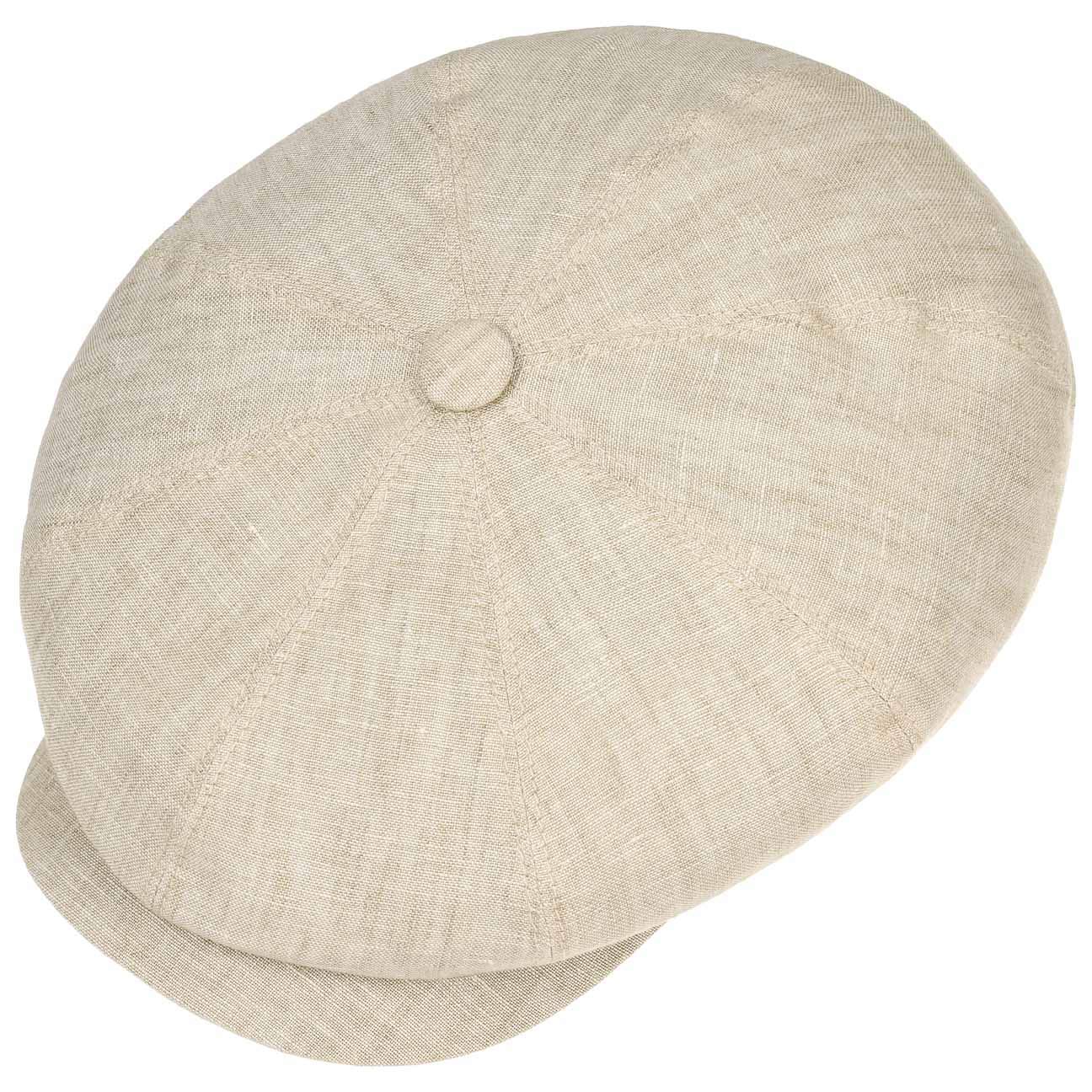 Stetson Casquette Hatteras en Lin Femme/Homme - Made in The EU Newsboy avec Visiere, Doublure Printemps-ete Ete