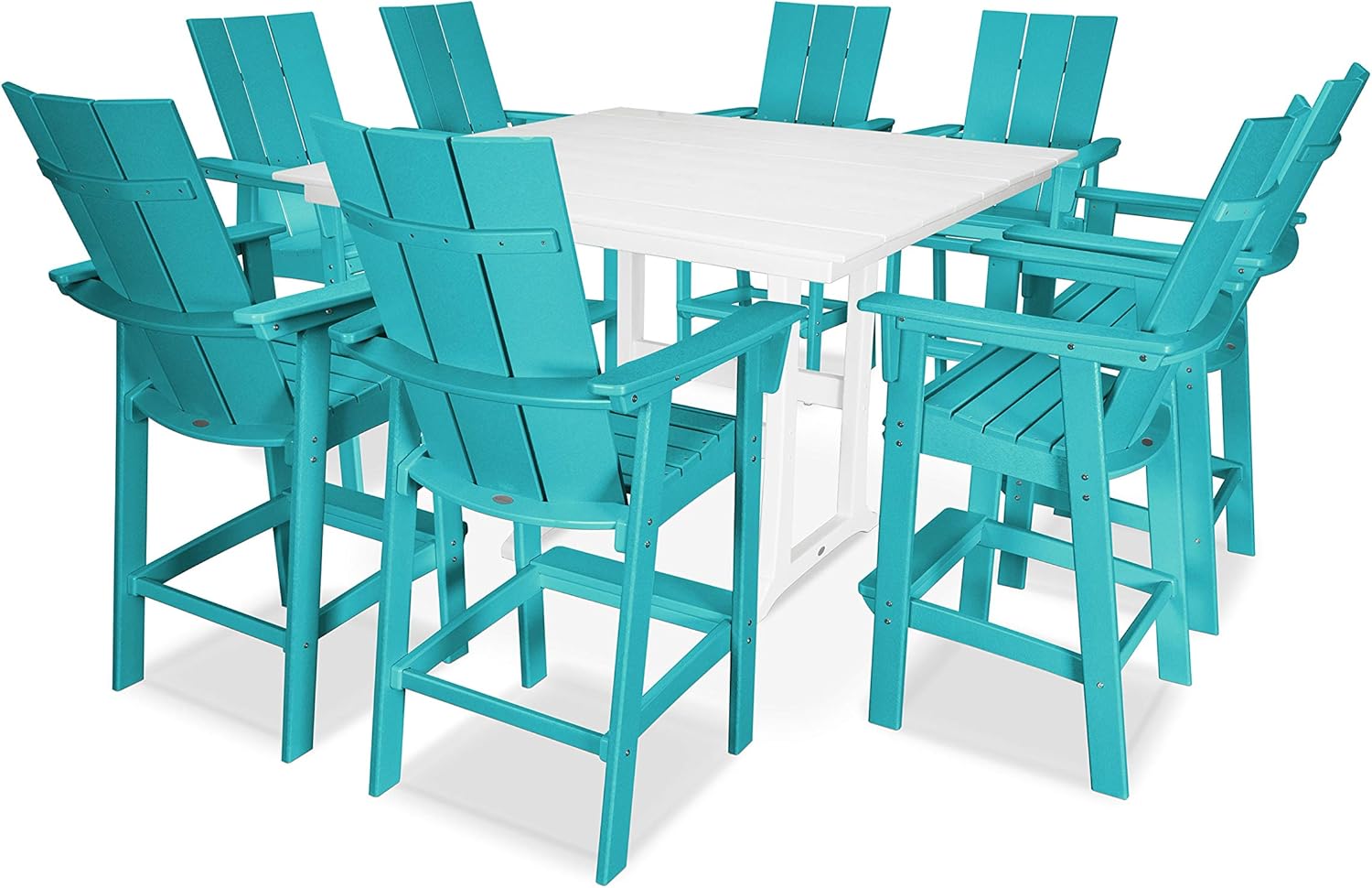 POLYWOOD® Modern Adirondack Bar Set, Black
