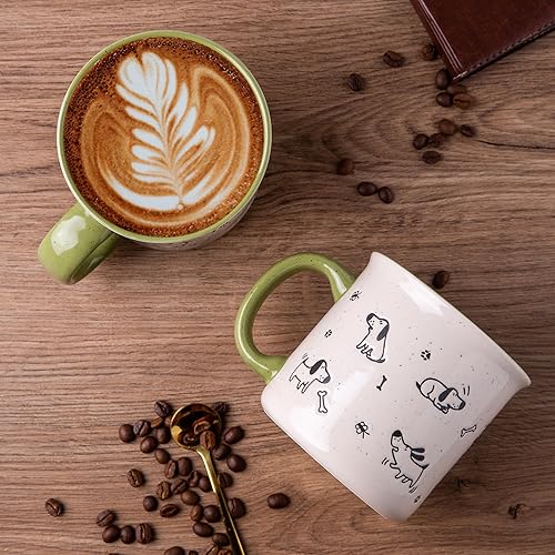 Miniatura 3 de AmorArc Juego de 2 tazas de café de cerámica grandes de 22 onzas, tazas de gran tamaño con mango grande para hombres, mujeres, papá, mamá, taza