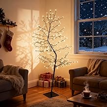 CCLIFE Indoor Light Tree 180 cm, LED Lamp with Memory Function, Cherry Tree Lighting, Warm White, IP44, 240 LED Tree with Lights
