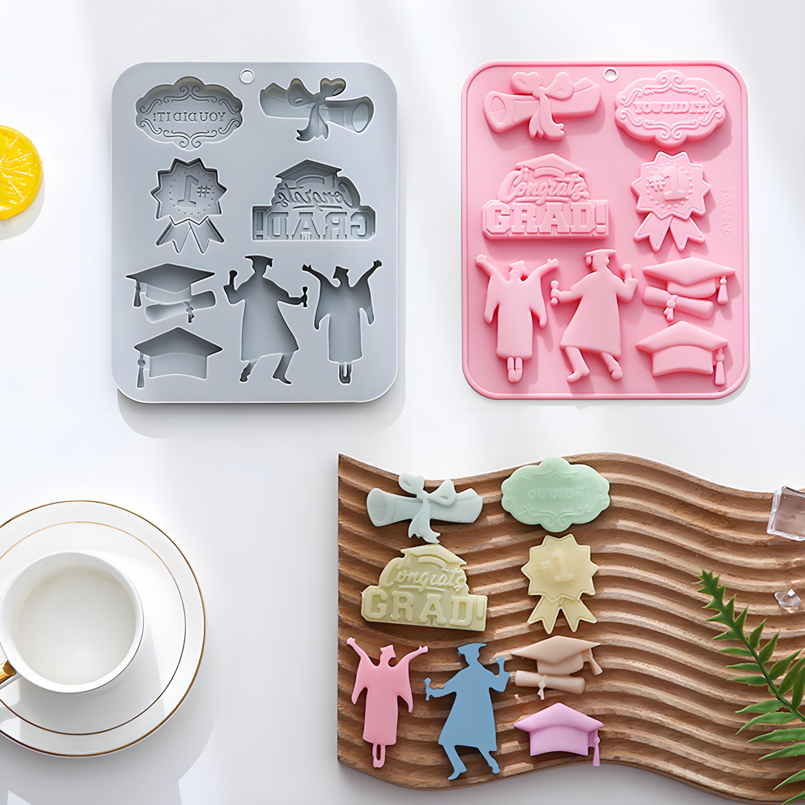 Silicone Chocolate Mould, 2Pcs Graduation Mold Silicone - Image 3