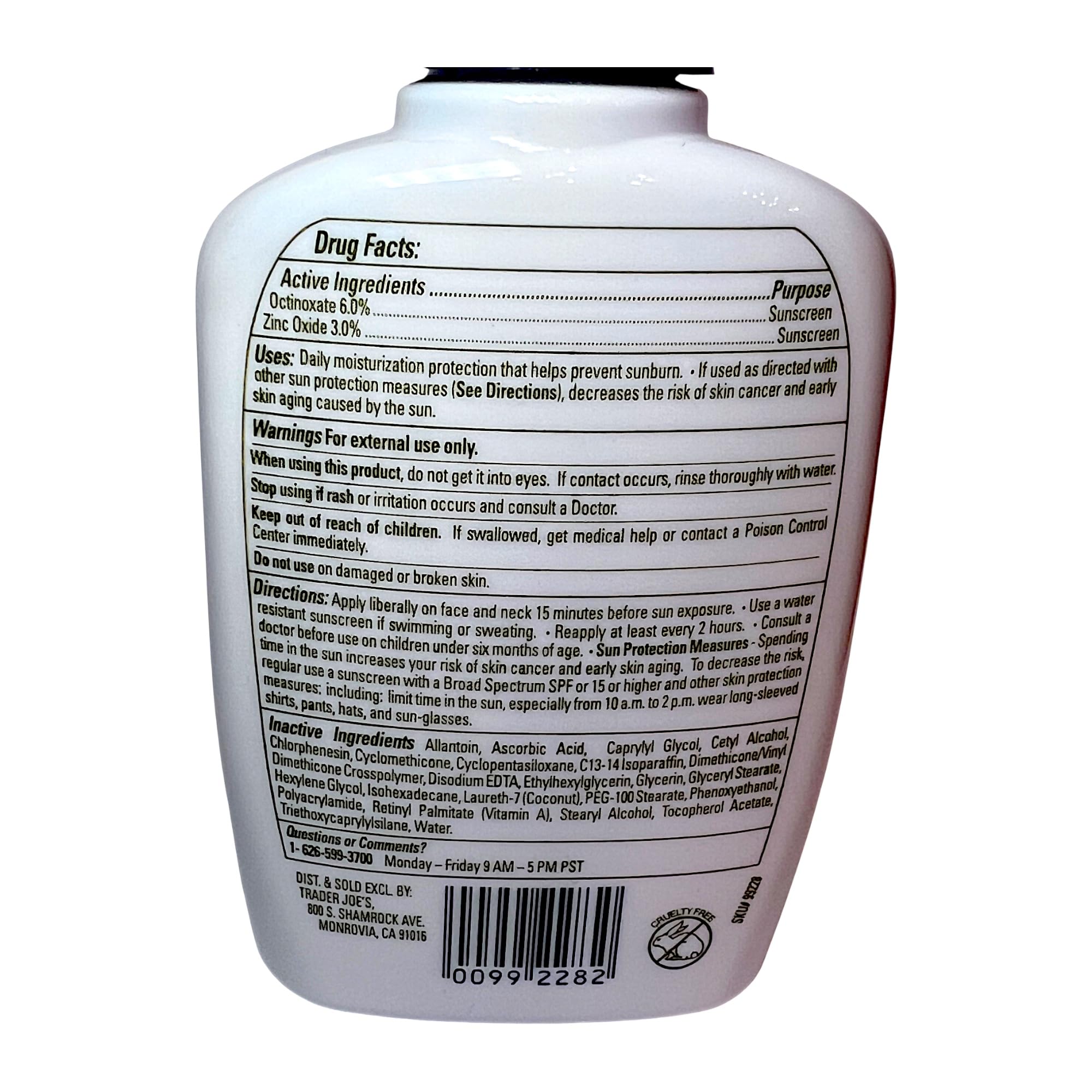 Amazon.com : Trader Joe's Enrich Moisturizing Face Lotion Pack of