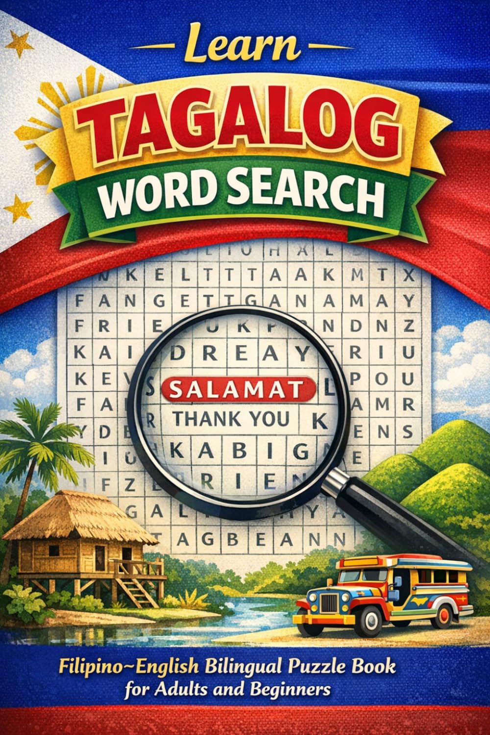 Learn Tagalog Word Search: Filipino–English Bilingual Puzzle Book for Adults | Perfect for Beginners, Travelers, and Filipino Families Abroad (Learn Languages Word Search)