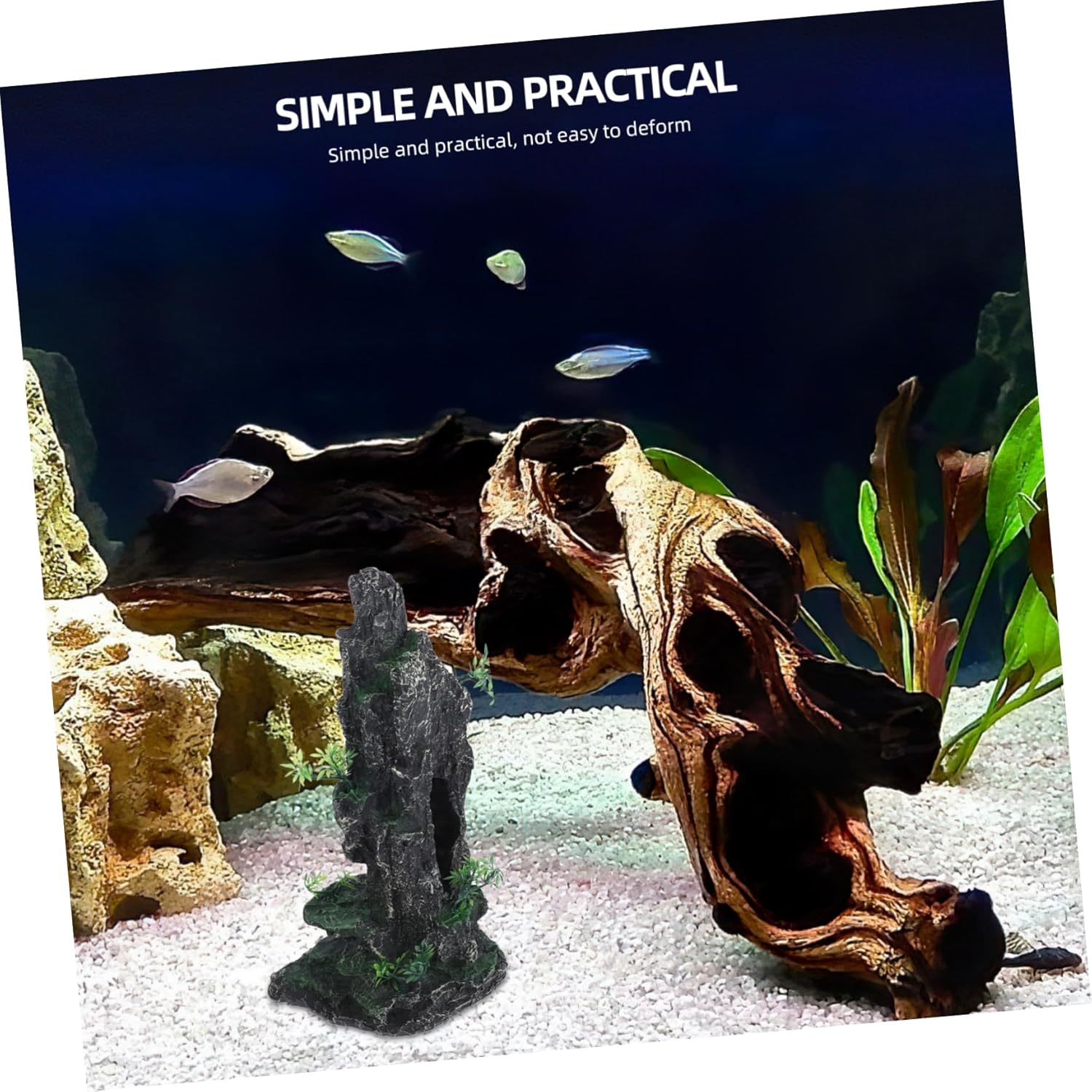 2pcs Fish Tank Decorations Ornament Fish Tank Hiding Cave Fish Tank Drift Wood Aquarium Decor Fish Tank Artificial Decor Aquarium Rockery Aquarium Mountain Cor