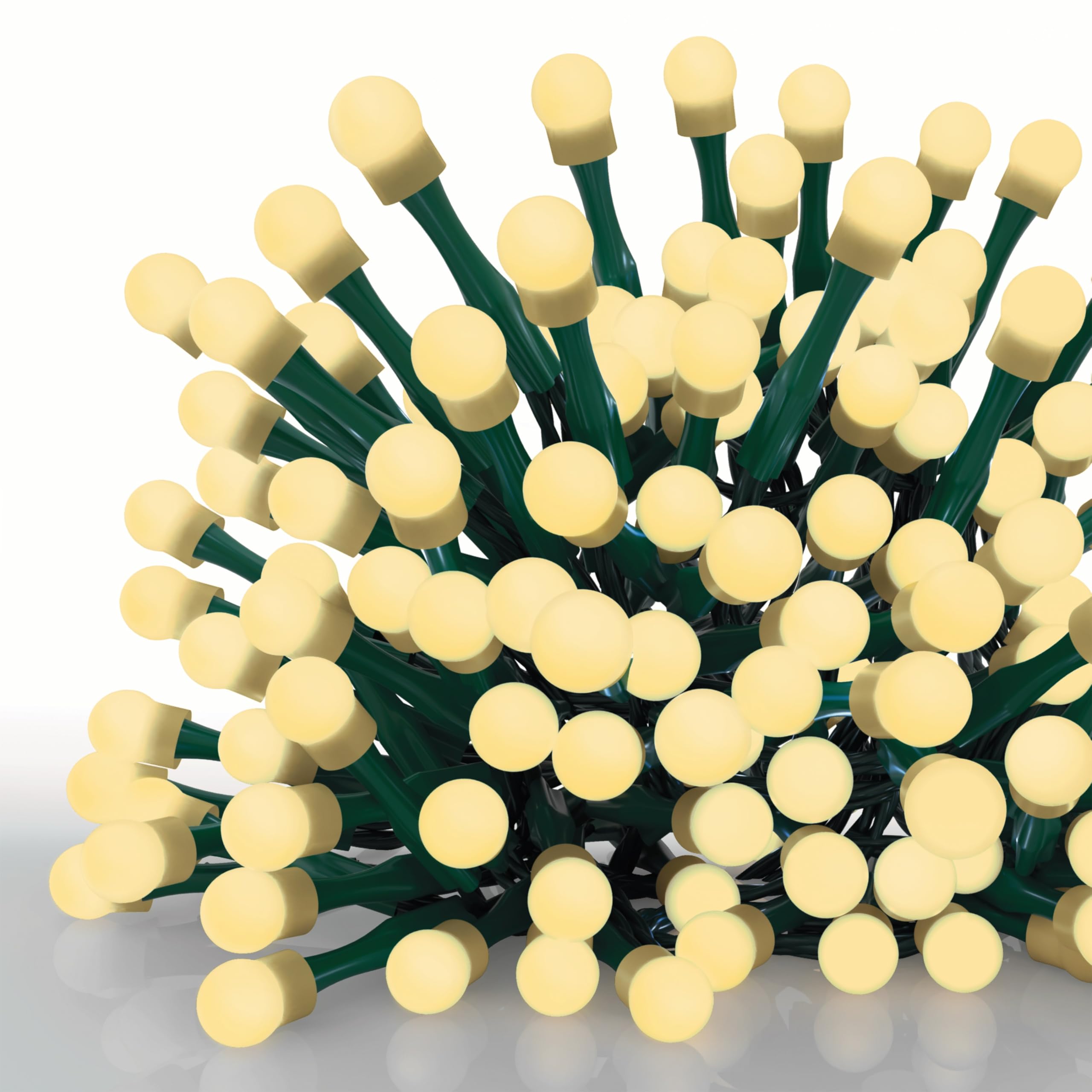 EMOS - LED-Lichterkette mit 480 LEDs in Kugelform, warmweiß - 48m Weihnachtslichterkette für Partys, Weihnachten, Deko - 8 Lichtmodi, 6h Timer, Netzteil, 5m Zuleitung, grünes Kabel - für Haus & Garten