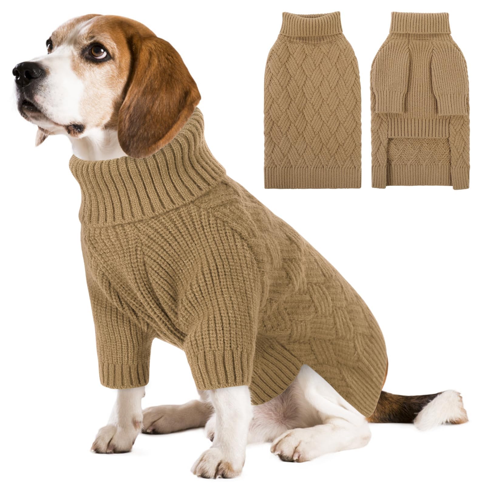 AOFITEE Medium Dog Jumper, Warm Dog Jumpers Medium Size with Harness Hole