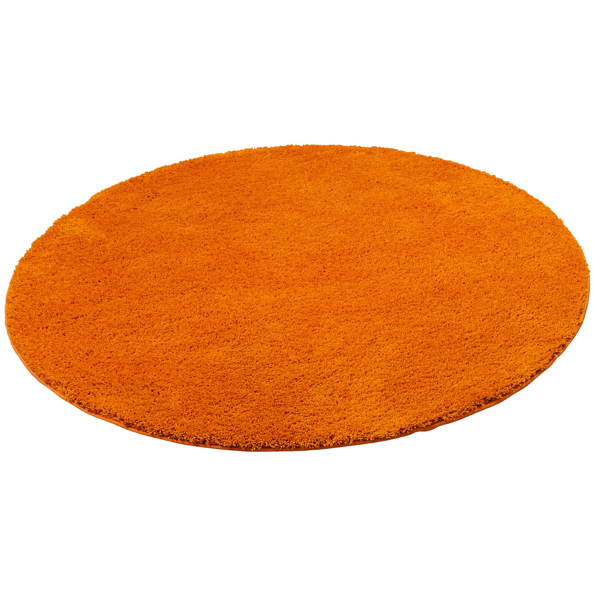 Snapstyle Hochflor Shaggy Teppich Palace Orange Rund in 7 Größen