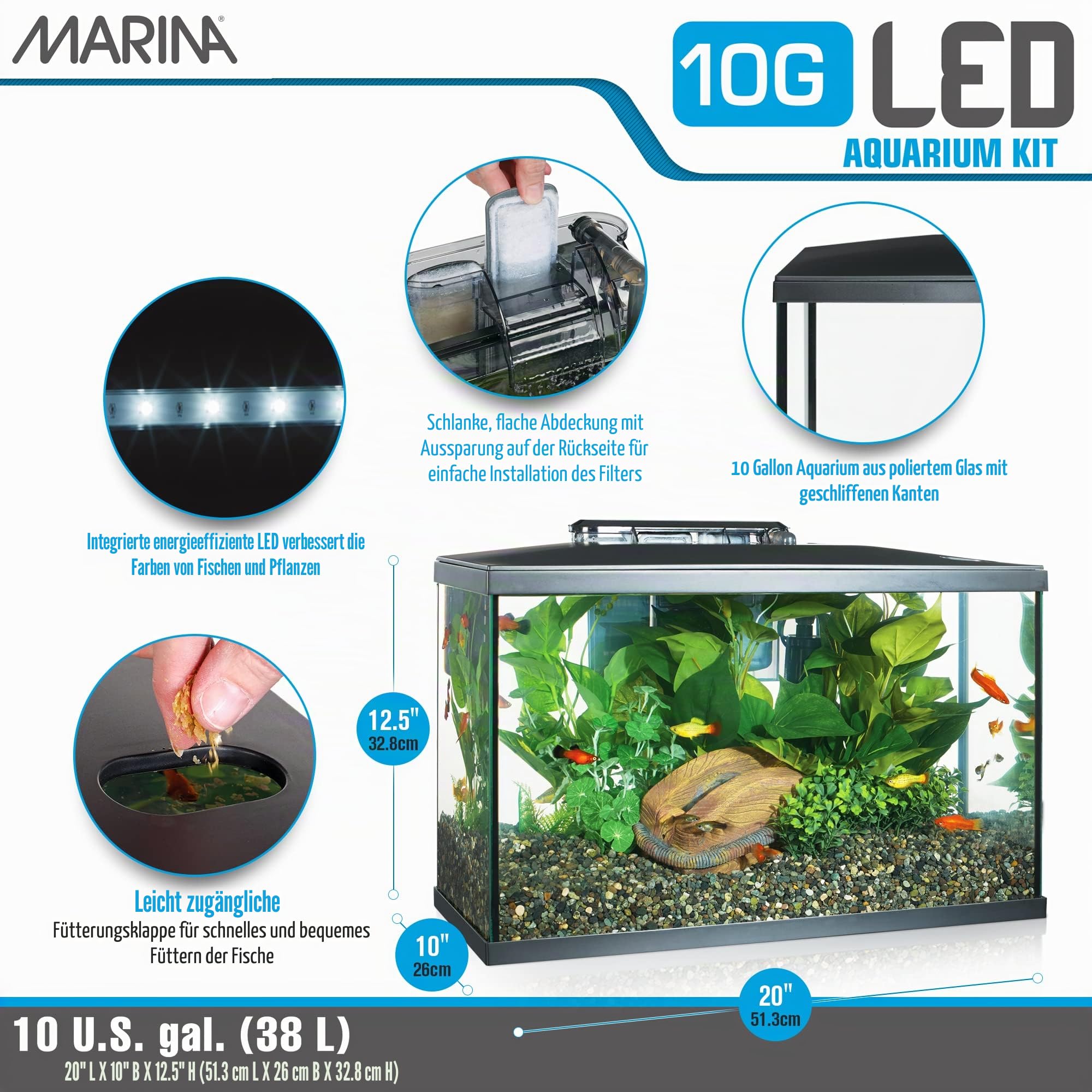 Marina LED-Aquarium-Set