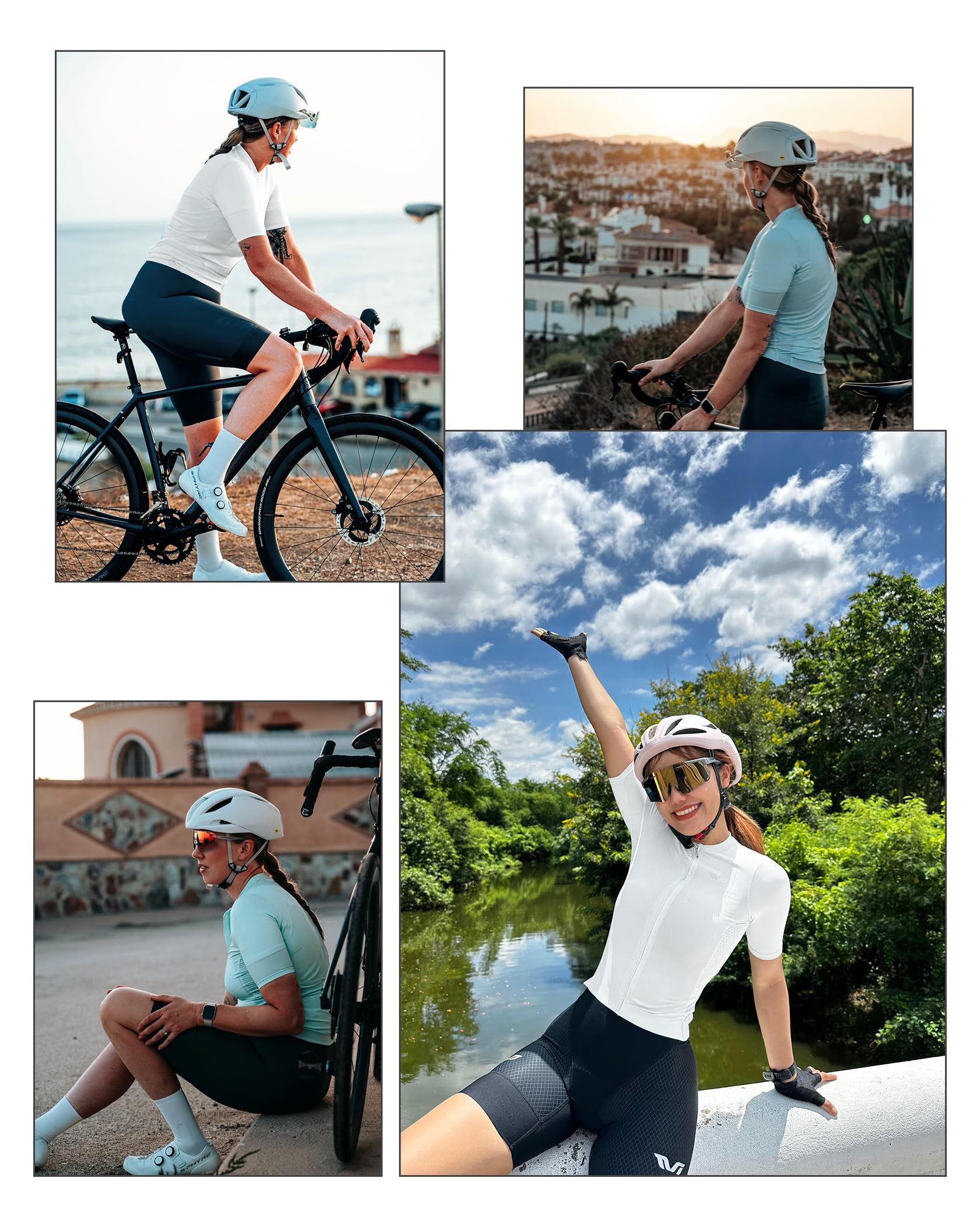 ROCKBROS TVI Radtrikot Damen Kurzarm Atmungsaktiv | Fahrradtrikot, Fahrradbekleidung, Cycling Jersey, Sportshirt, Sommer, für Rennrad Mountainbike Frauen