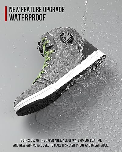 Miniatura 5 de Zapatos de moto para hombre Streetbike Casual Accesorios Transpirable Equipo de Protección Powersport Calzado Antideslizante, 10, gris