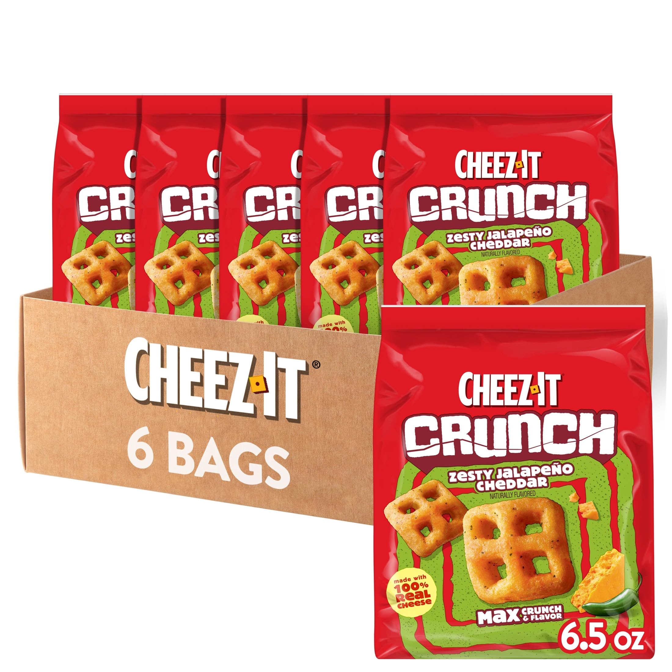 Amazon.com: Cheez-It Crunch Cheesy Baked Snacks, Lunch Snacks