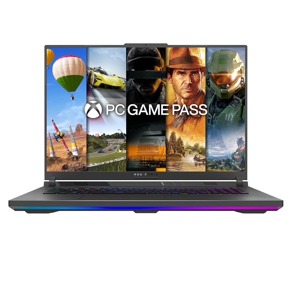 ASUS ROG Strix 18 G814PM Gaming Laptop | 18.0" 2.5K 500nits 240Hz | AMD Ryzen 9-7940HX | NVIDIA GeForce RTX 5060 | 16GB RAM | 1TB SSD | 4-Zone Backlit Keyboard | 3 Month Xbox Gamepass | Windows 11