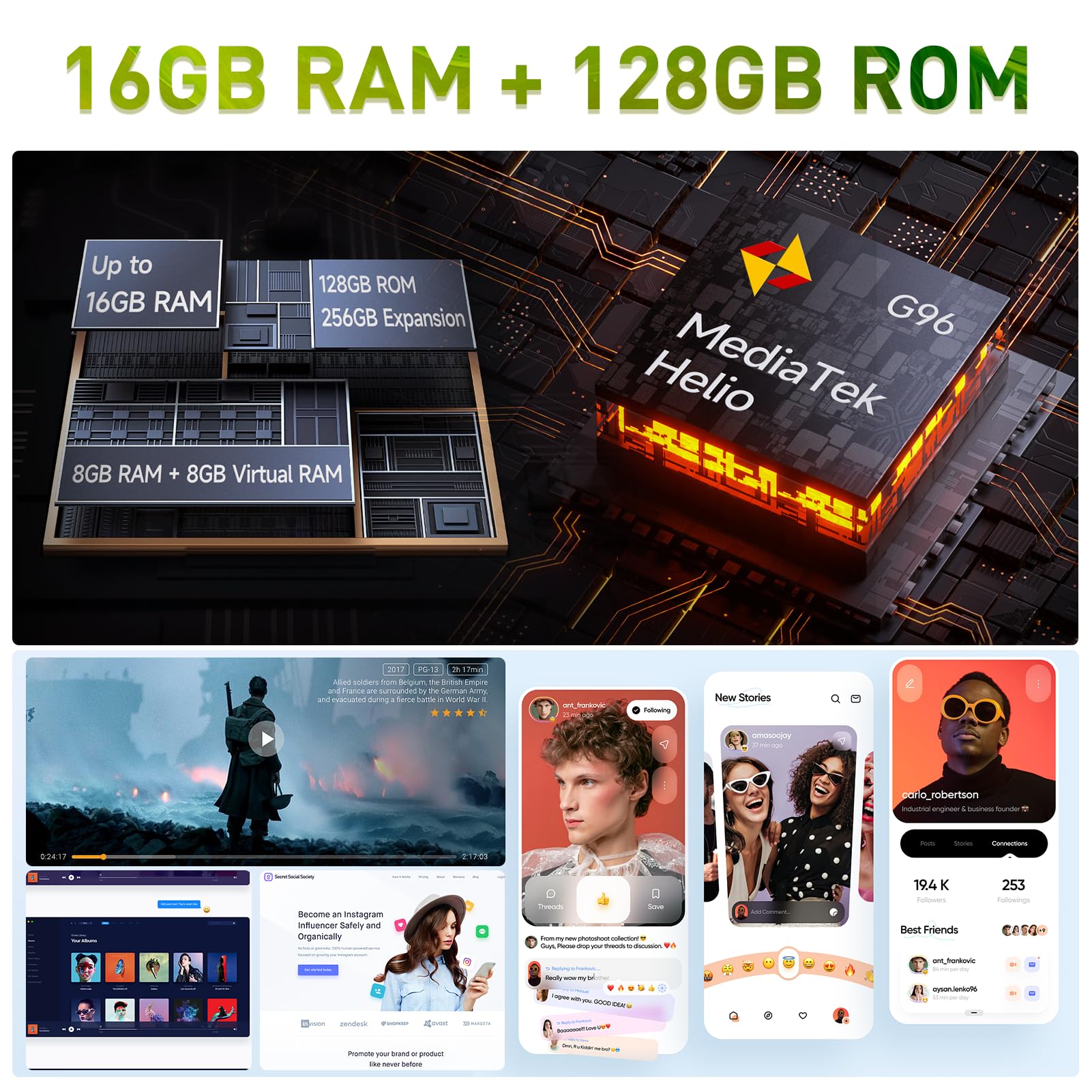 Ulefone Armor 22 Telephone Incassable 2026, Smartphone Android 15, 64MP Vision Nocturne, 16Go+128Go/SD-512Go IP68K Etanche 6600mAh/33W Écran 6 58" FHD+ 120Hz Double SIM 4G/NFC& Mode sous-Marin/Vert