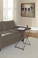 Vista 8 de COSCO Mesa de actividades plegable personal multiusos, altura ajustable, 2 unidades, color negro