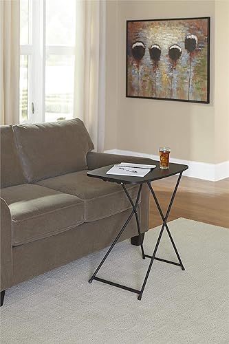 Vista 8 de COSCO Mesa de actividades plegable personal multiusos, altura ajustable, 2 unidades, color negro