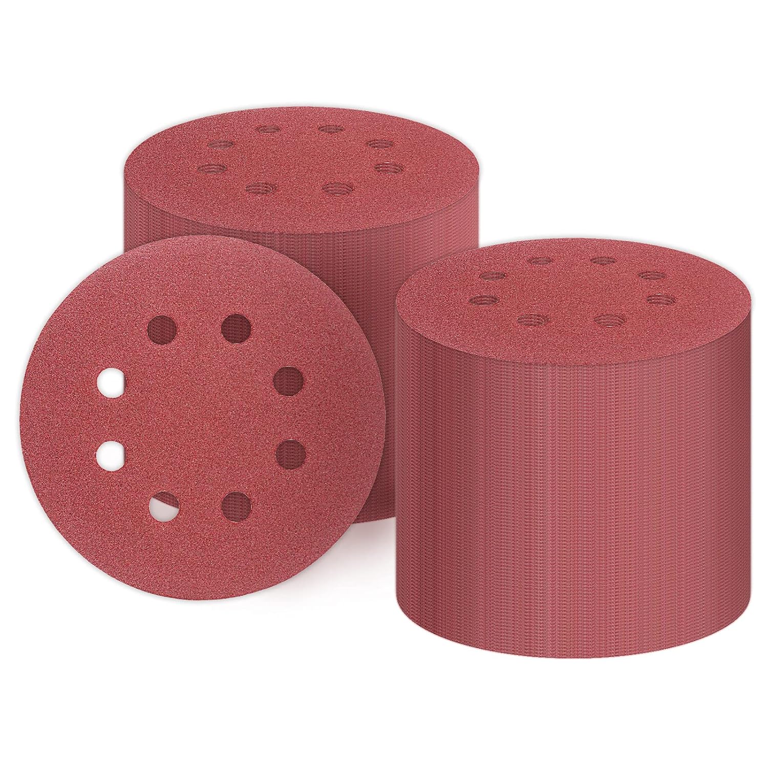 5 Inch Sanding Discs 120 Grit, VFINE Hook and Loop Sanding Discs 8 Hole