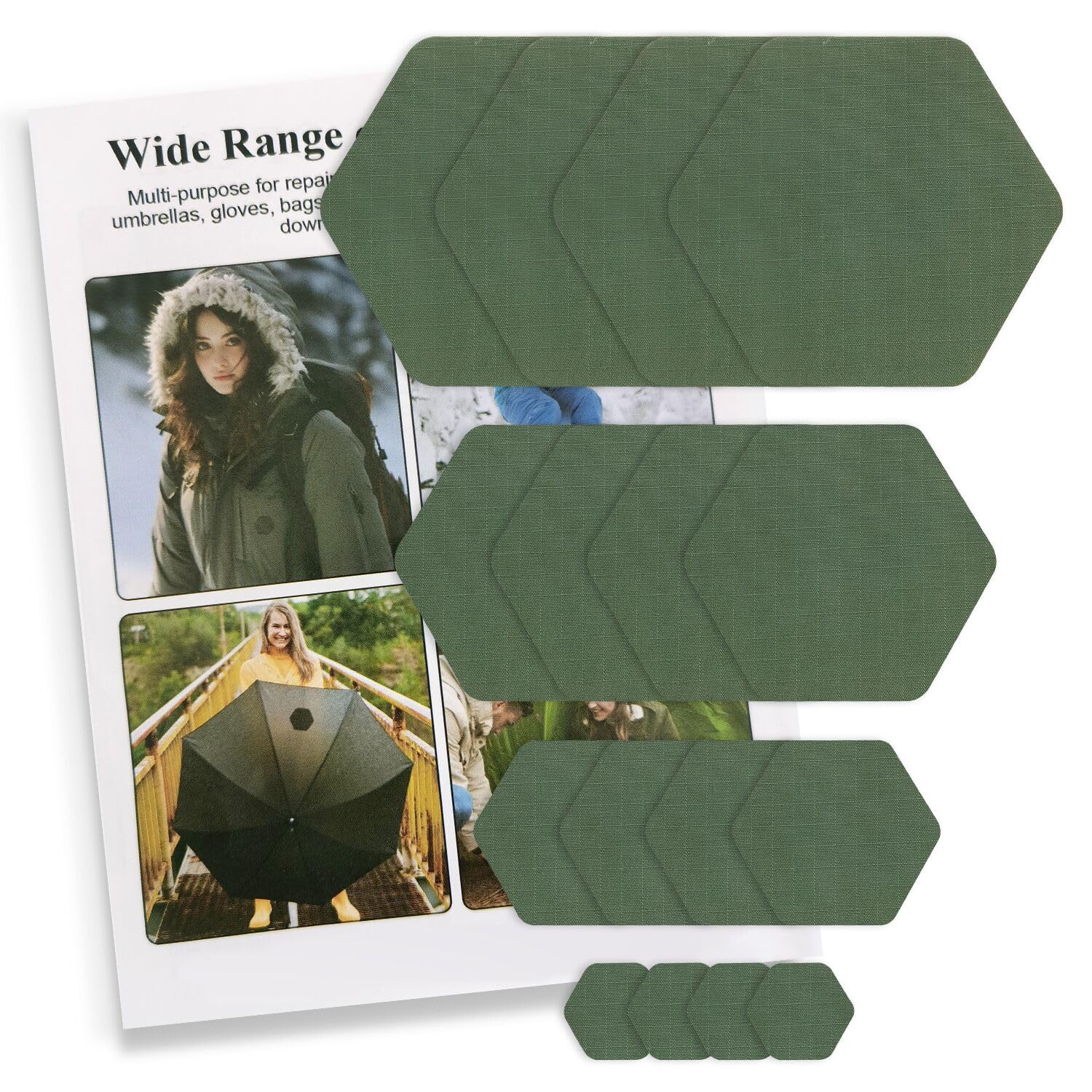 ZESION Down Jacket Repair Patches - Highly Effective Repair of Nylon Fabric, Waterproof Self-Adhesive Repair Patch for Down Jackets, Tents, Raincoats,