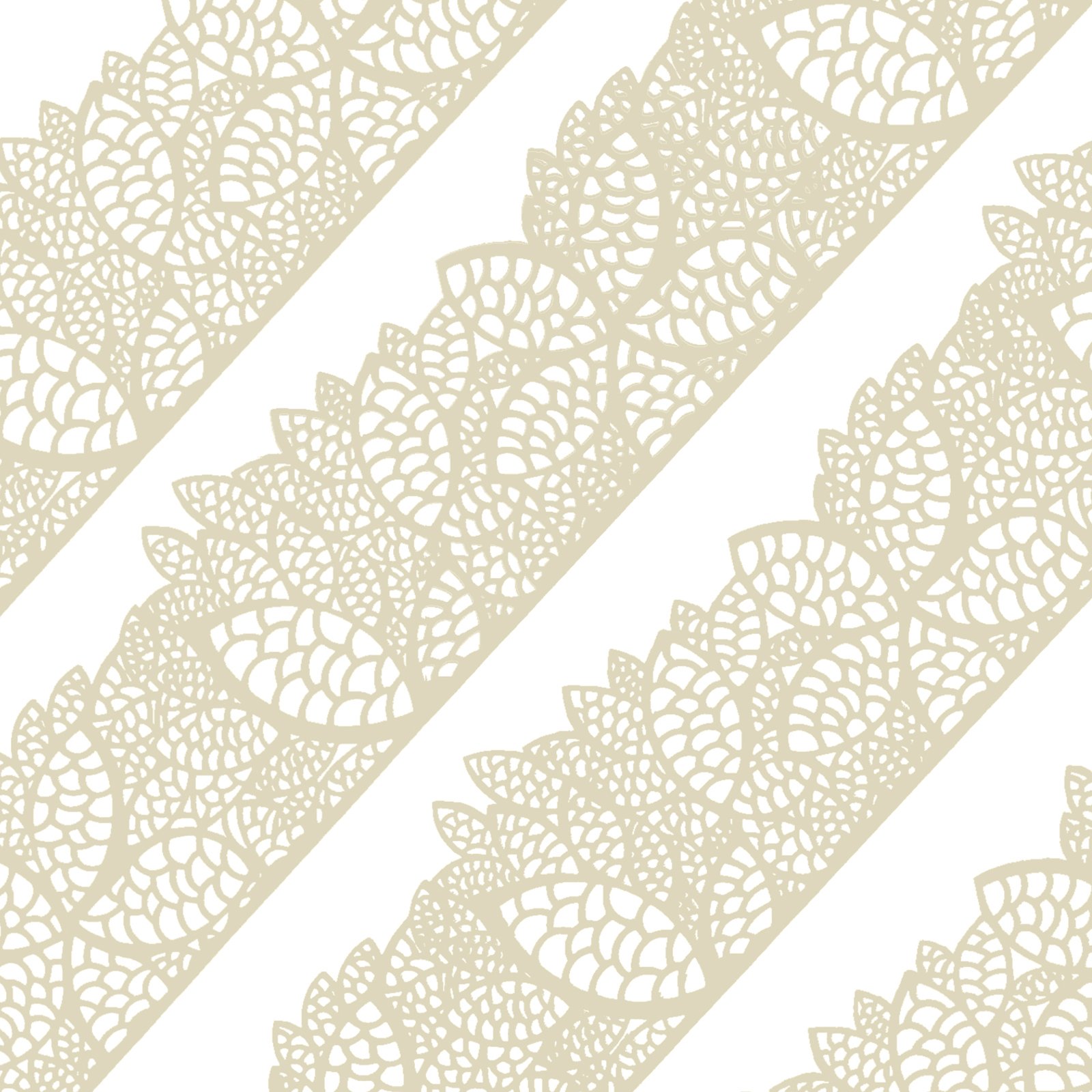 Funshowcase Large Pre-Made Ready to Use Edible Cake Lace Cherry Blossom Ivory White 14-inch 10-piece Set