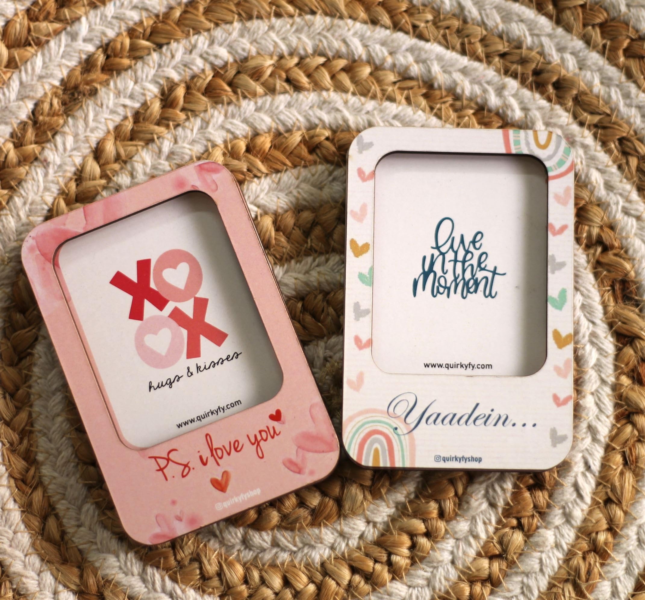 QuirkyFY XOXO Theme Photo Frame Fridge Magnets | Picture Frame | Magnets (4x3 inches)-image-21