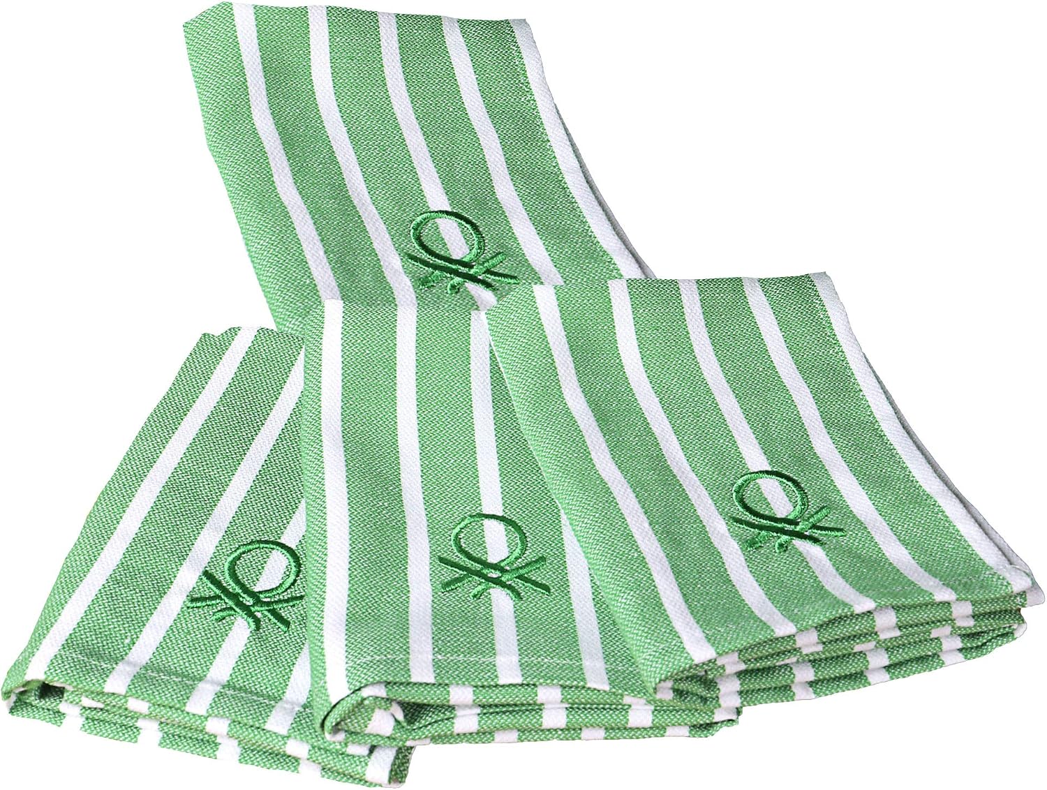 United Colours of Benetton Set of 4 Tea Towels 33 x 45 cm 170gsm 100% Cotton Green House Benetton 45 x 33 cm