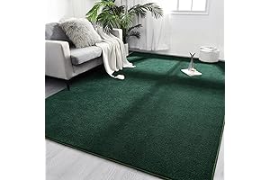 Cozy Dark Green Area Rug for Modern Homes