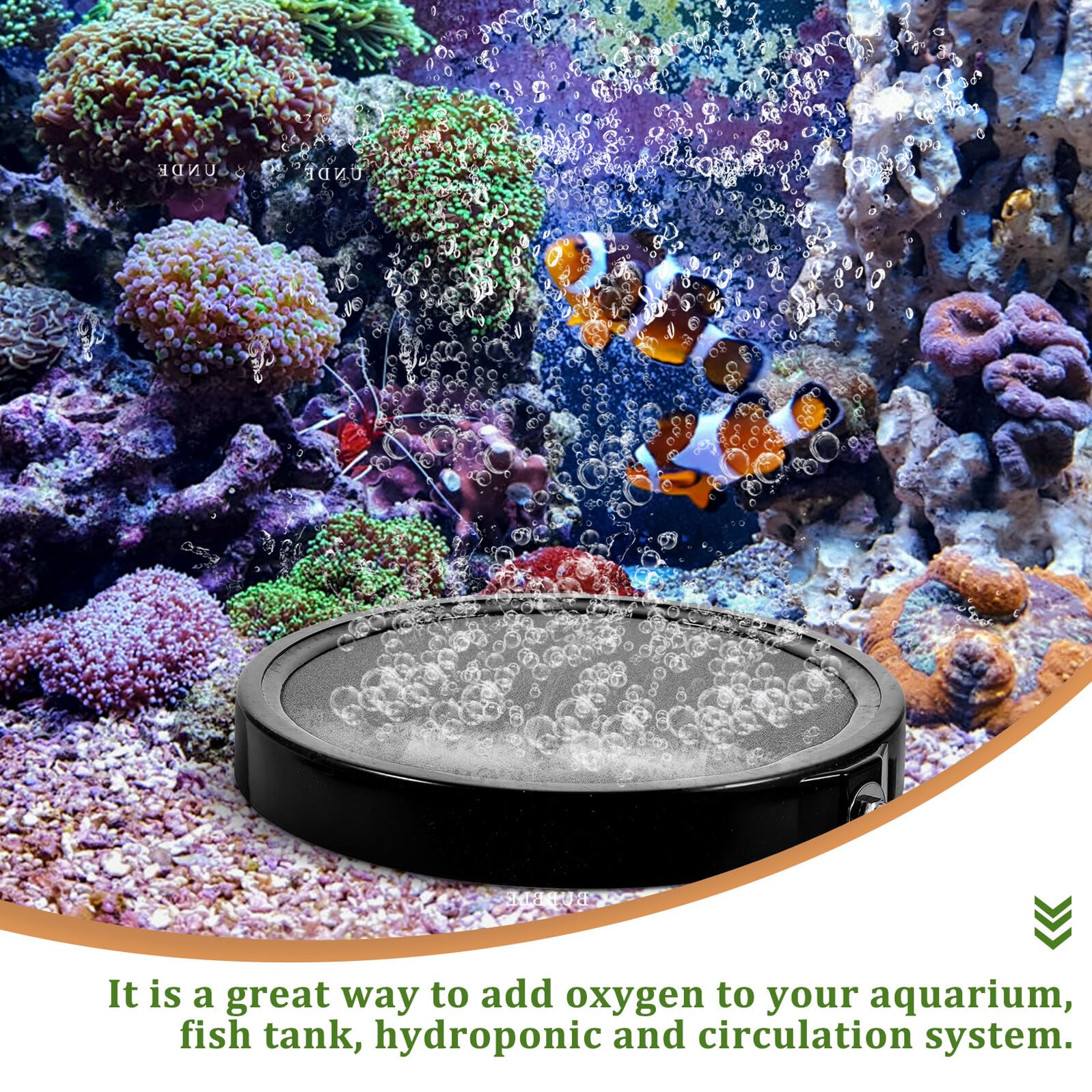 Milisten Diffuseur à Bulles pour Aquarium, Pierre à Air en Disque 21 Cm, Pierre à Oxygène pour Aquarium d'eau Douce et Marine, Accessoire pour Pompe à Air, Solide Aléatoire