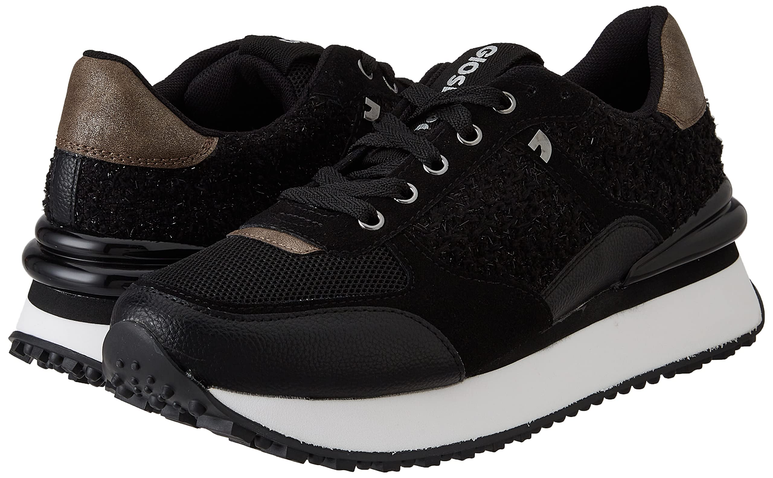 Sneakers Monocolor Off-White con Brillo para Mujer binsfeld