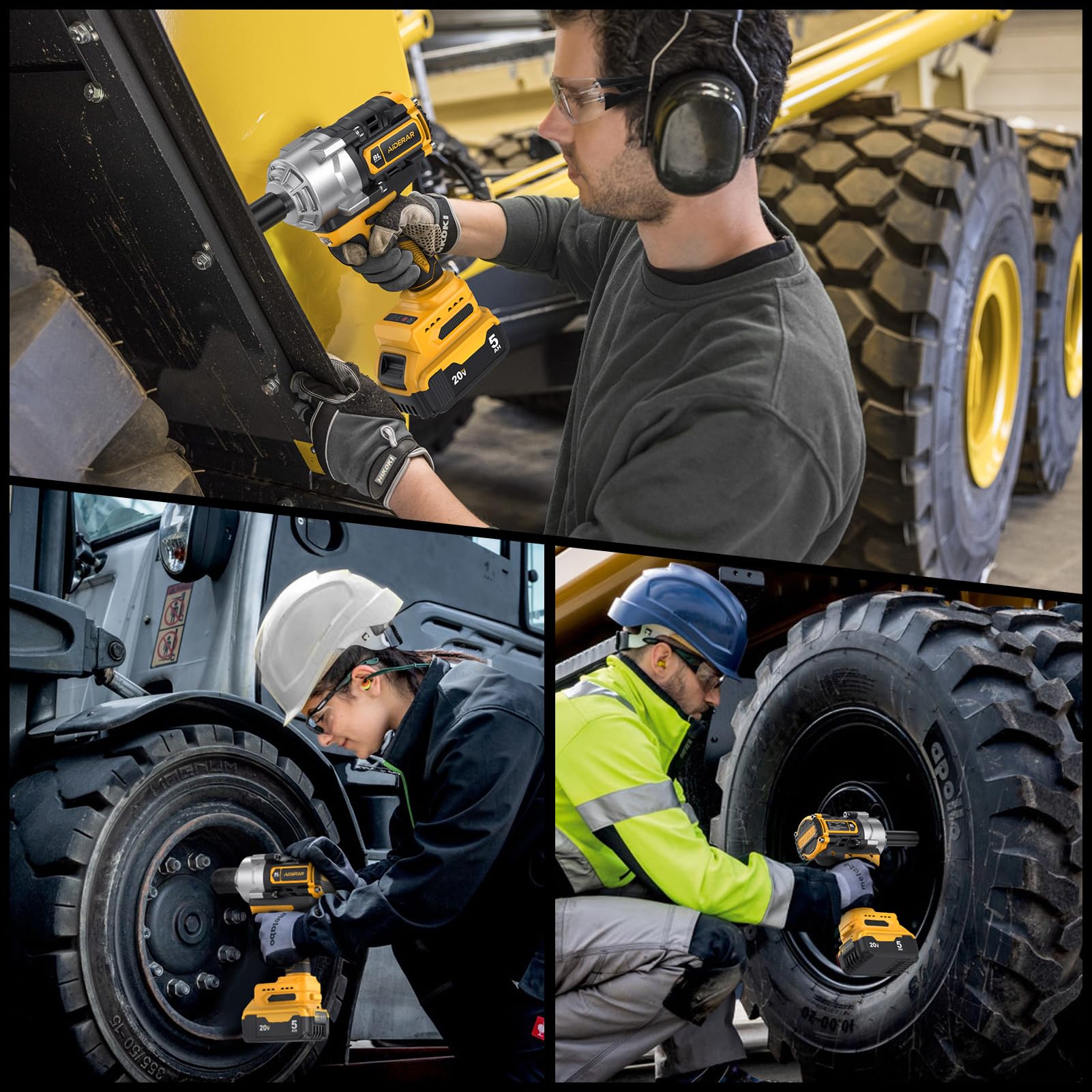 Avvitatore a impulsi per batteria DeWalt, 1328Ft-Lbs (1800N.m) Avvitatore a percussione, pistola a percussione da 1/2", utensile elettrico a 3 velocità ad alta coppia per rimozione pneumatici