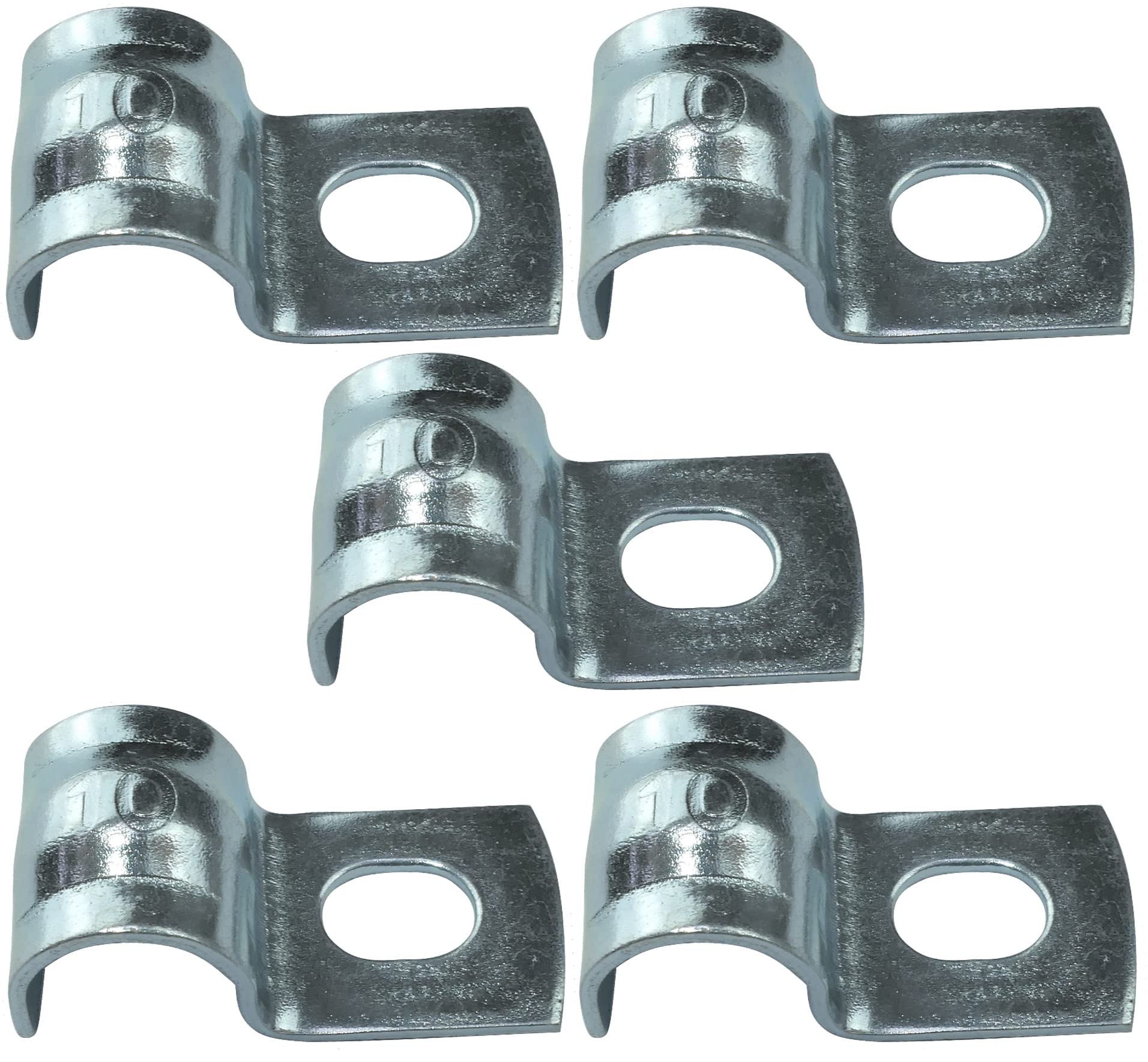 Lot De 10 Colliers Fixation U AERZETIX Pour Tuyau Ø50mm - Plastique Noir - DIN3016 - Fixation Murale