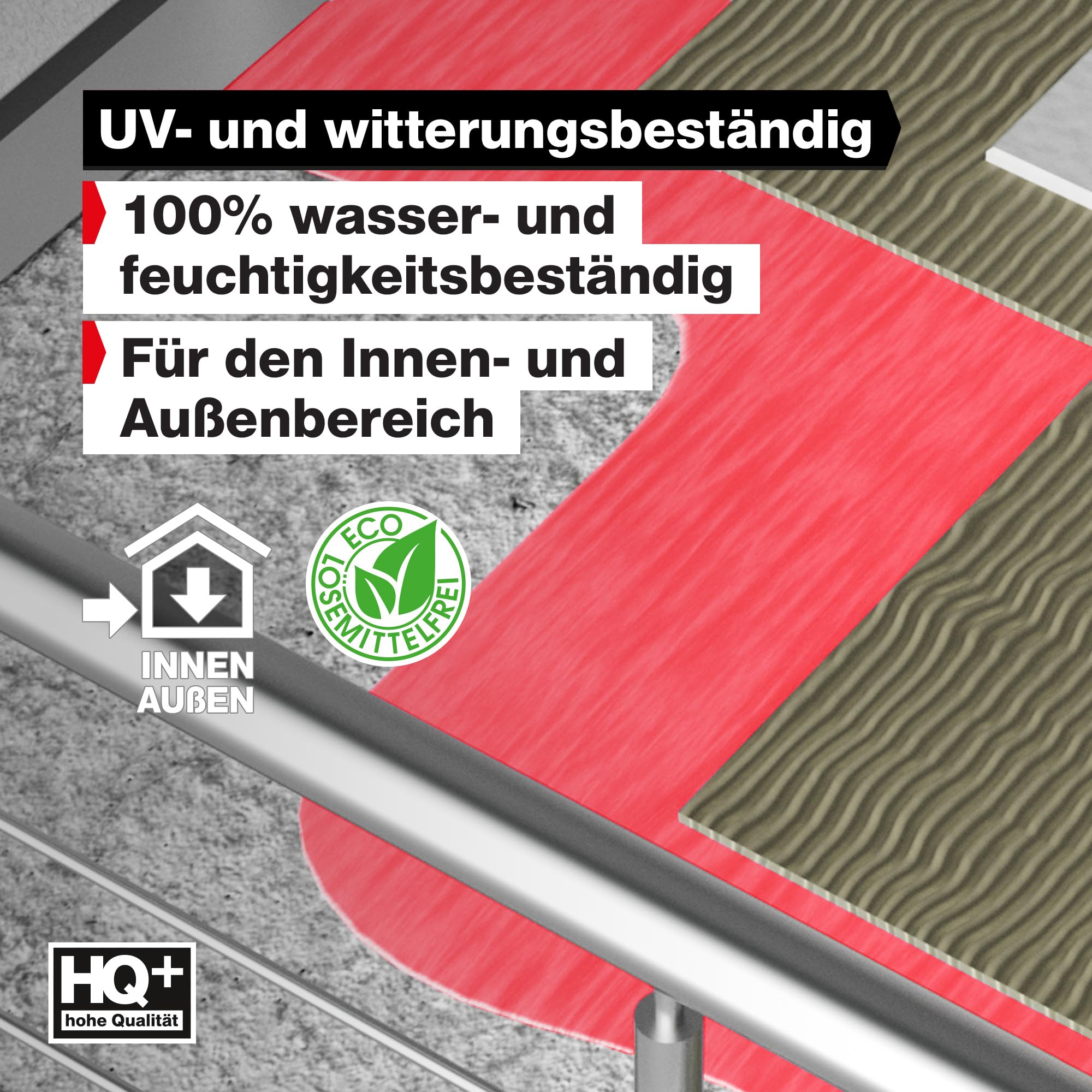 Flüssigfolie HLZ 7kg - Dichtfolie für kritische Untergründe - Wasserdichte Abdichtung für innen & Außenbereich - für Wand & Boden - Balkonabdichtung, Wasserstop, für Fliesen und Holz