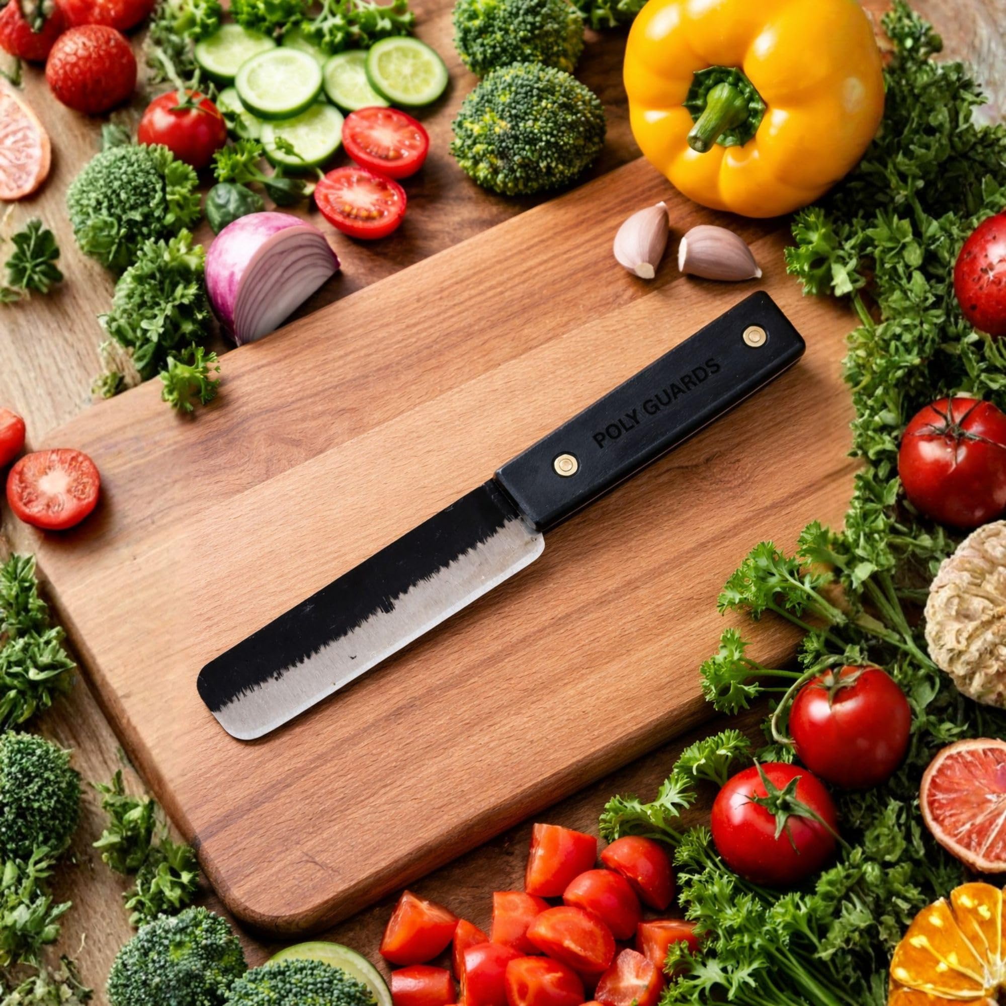 POLYGUARDS Kitchen Knife Original Hand Made Iron Kitchen I Manufacture Guaranty I Buy with Confidence (Iron, 10 Inch Round)