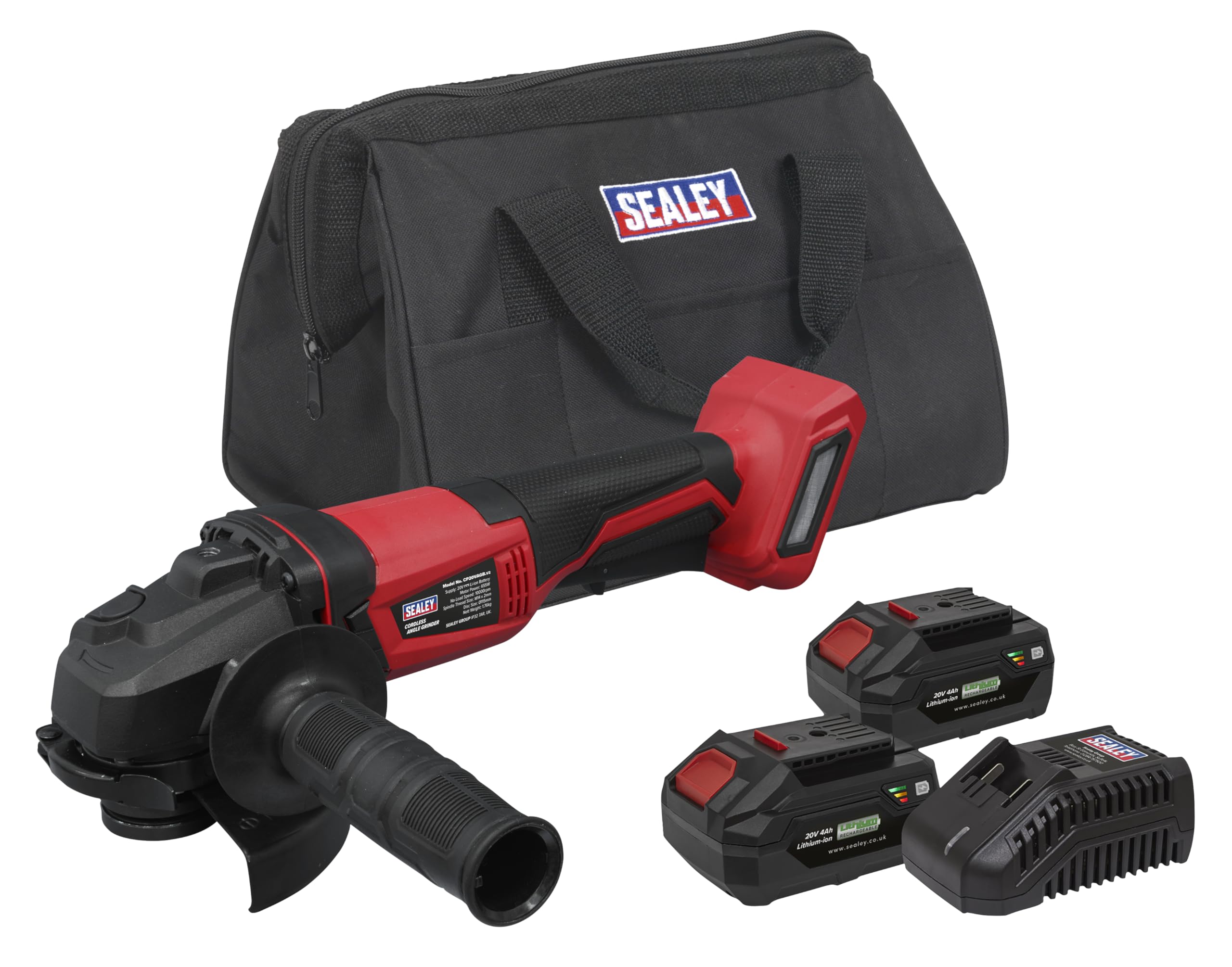 Cordless Angle Grinder Kit Ø115mm 20V 4Ah SV20 Series - 2 Batteries