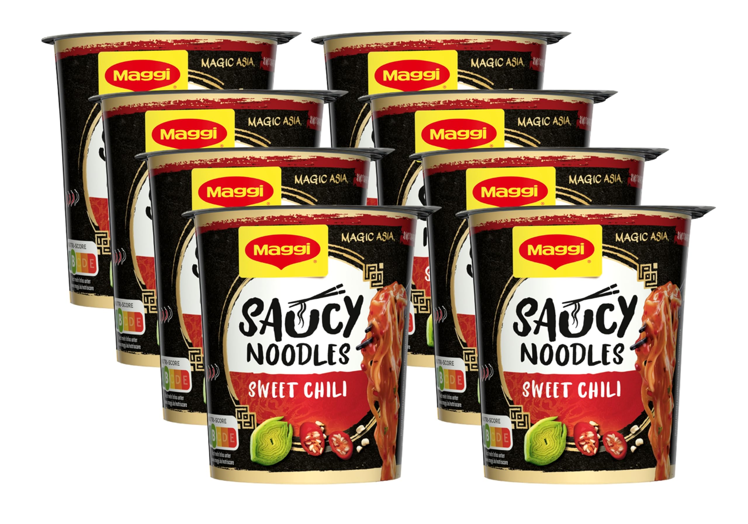 Maggi Magic Asia Saucy Noodles Sweet Chili, 8er Pack (8x75g)