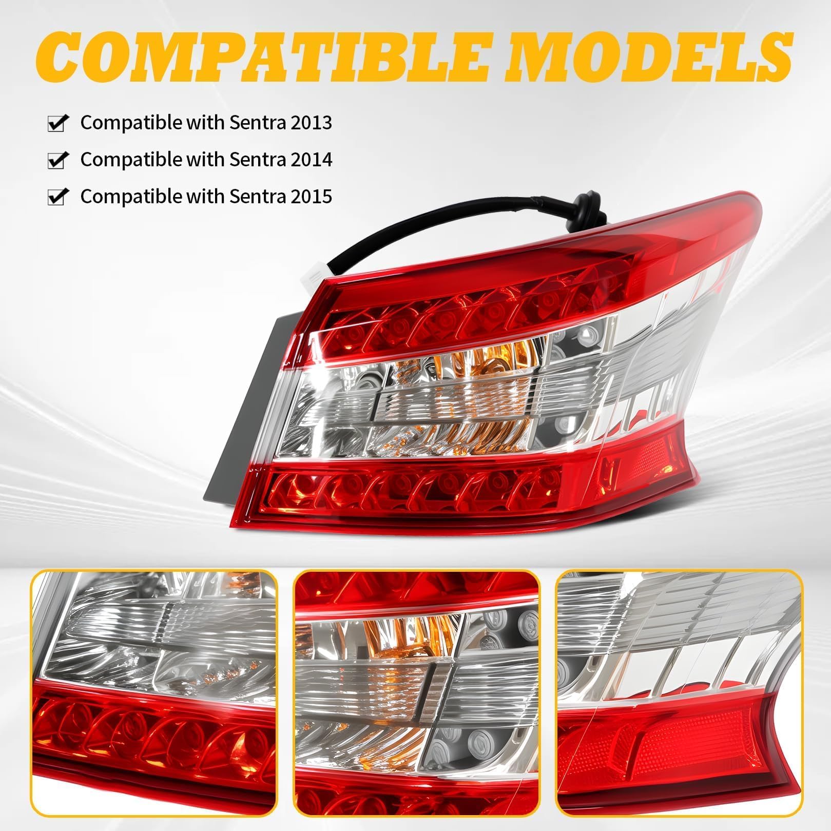 Amazon.com: Jecoupoon Outer Tail Light Assembly w/Bulbs Passenger