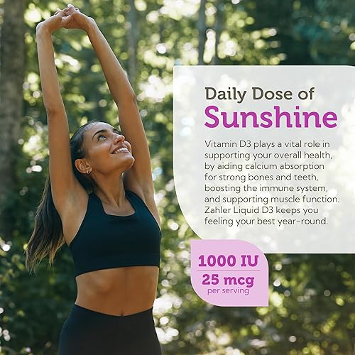 Vista 4 de Zahler Vitamina D líquida, vitamina D3 líquida, 1000 UI, gotas de vitamina D, Kosher, 1 onza