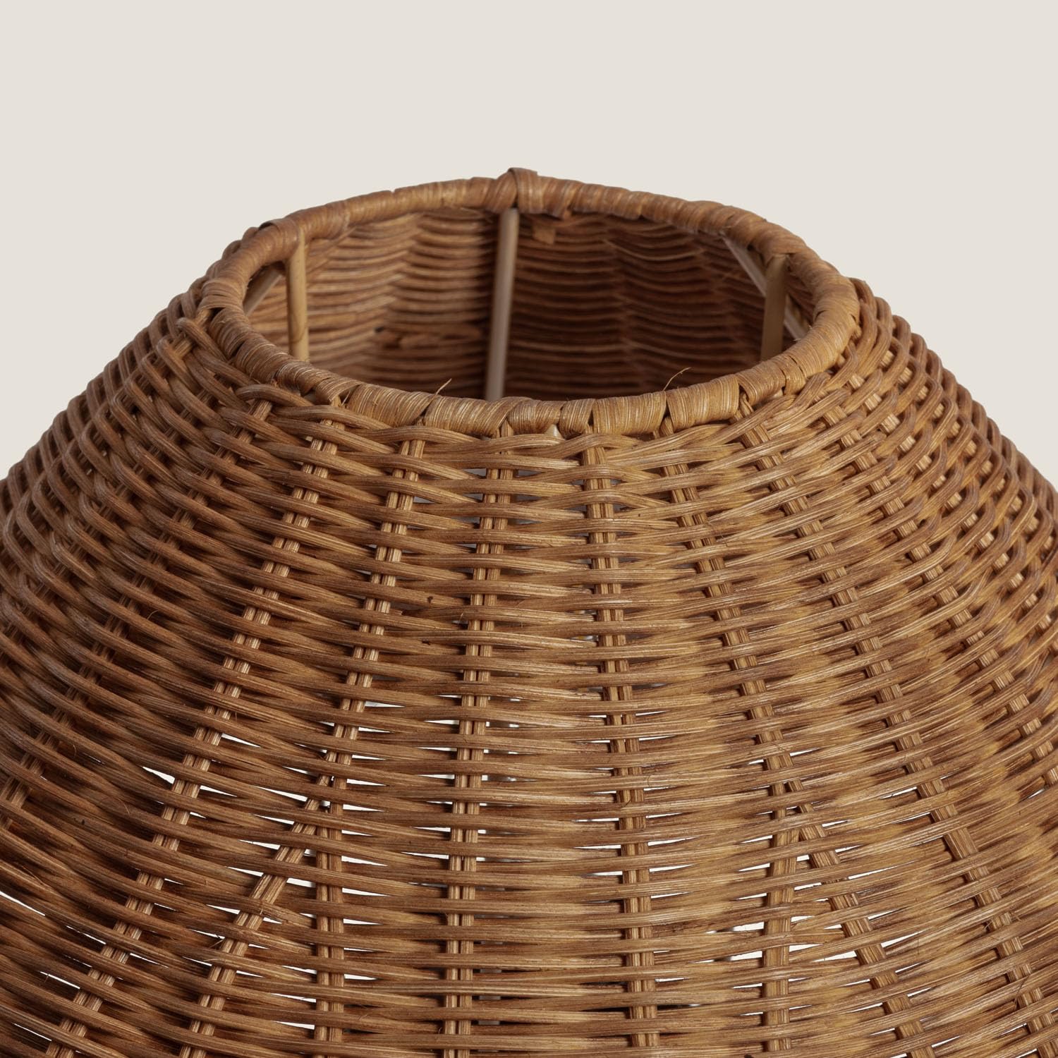 LEDKIA Lámpara de Mesa de Ratán Nara M Marrón