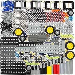 TEESE 415pcs Technic-Parts Compatible with Lego, Technic-Gears-Axles-Pins-Wheels Absorbers-Shocking Differential Tires Tracks for Technic-Project(Random Color)
