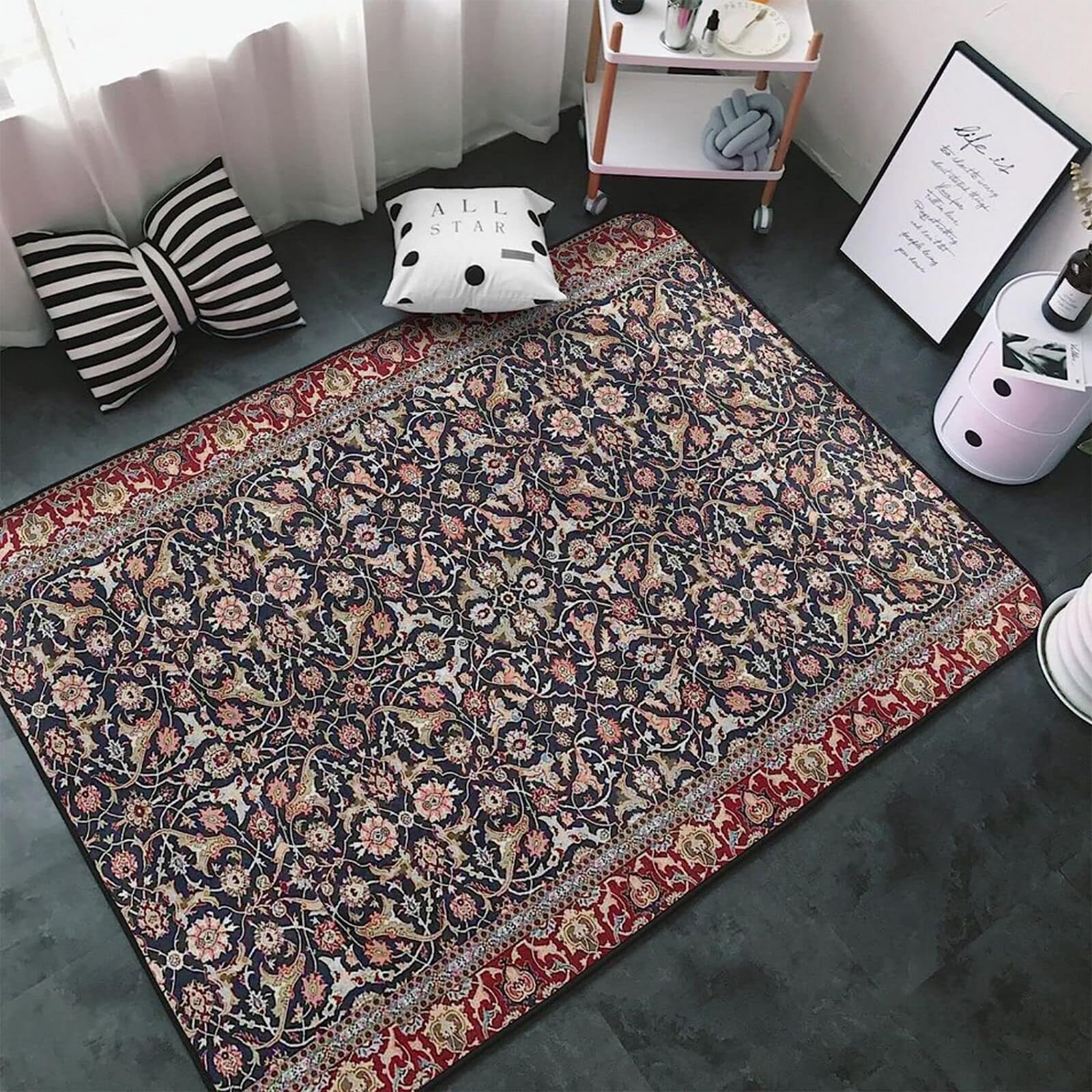 Tappeti 3D Fiori Antichi Retrògaming Tappeti Per Bambini Adolescenti Tappeti Camera Da Letto Soggiorno Tappeti Salotto Bagno Cucina Moderni Lavabile Antiscivolo Gamer Room Decor 180 X 280 Cm -5R5T1R7B
