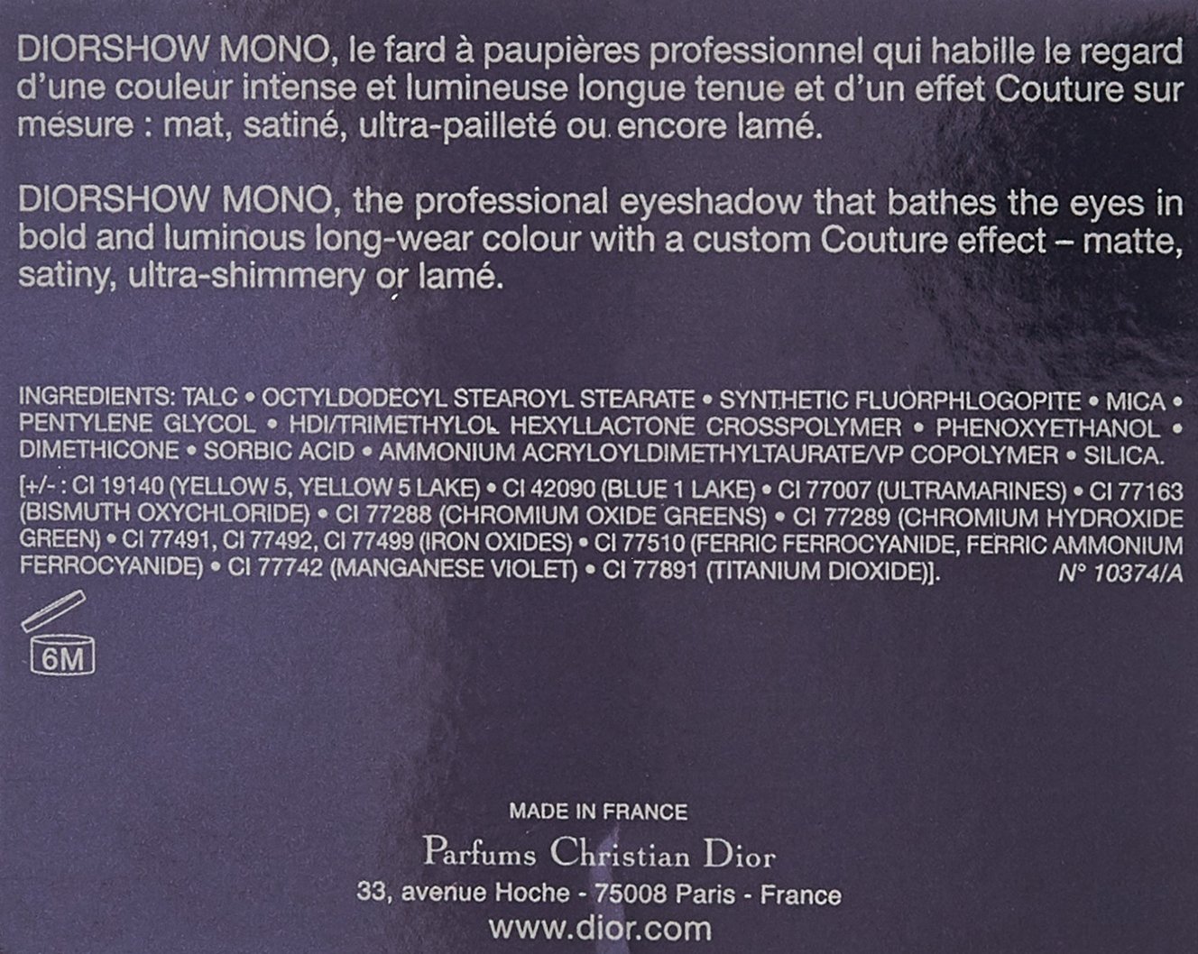 Diorshow Mono Fard À Paupières 081-Runway 2 Gr