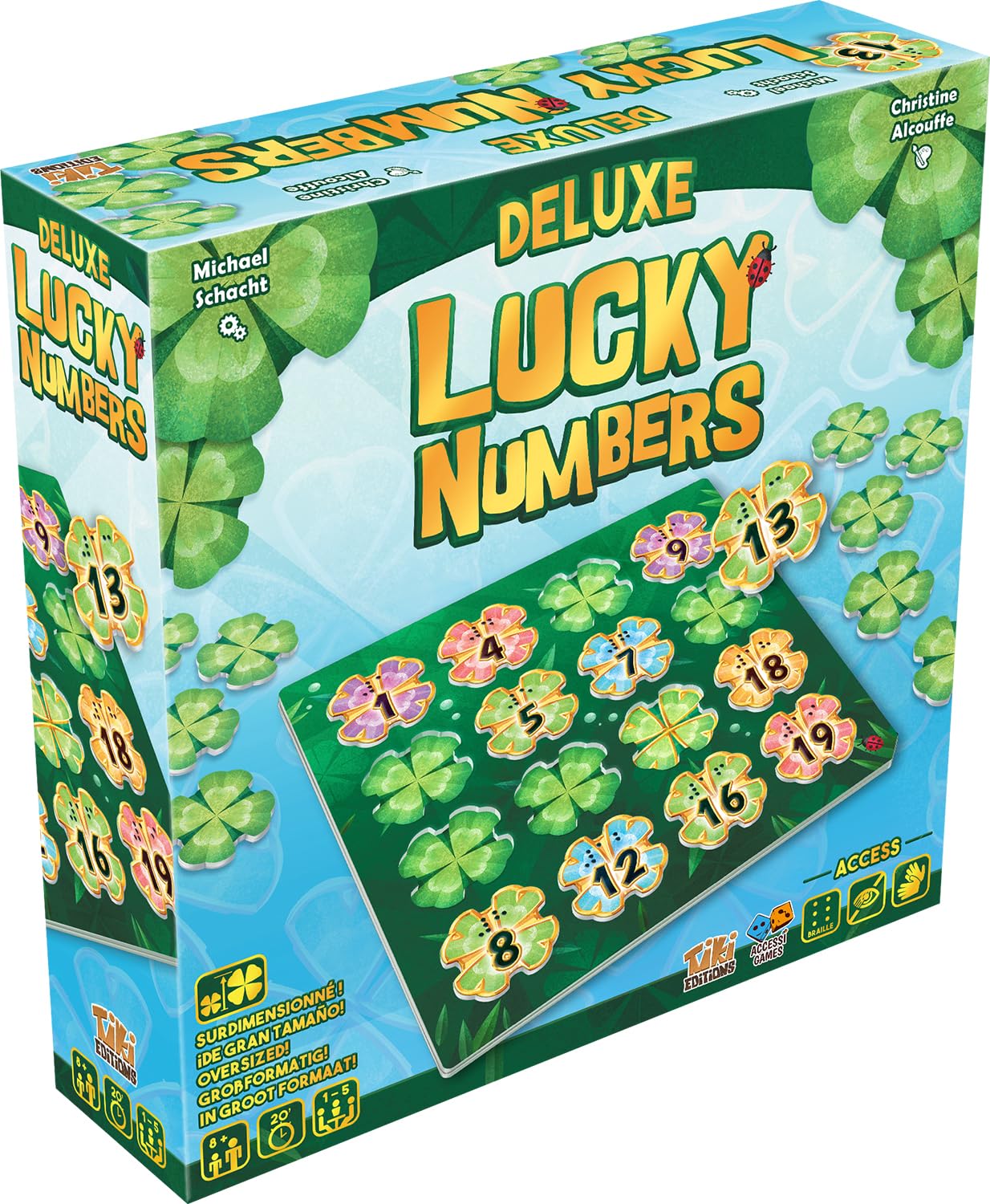 Lucky Numbers Deluxe [Deluxe & Access Version] - When Sudoku Meets Lotto - Intergenerational and Ideal for the Whole Family - TIKI Editions