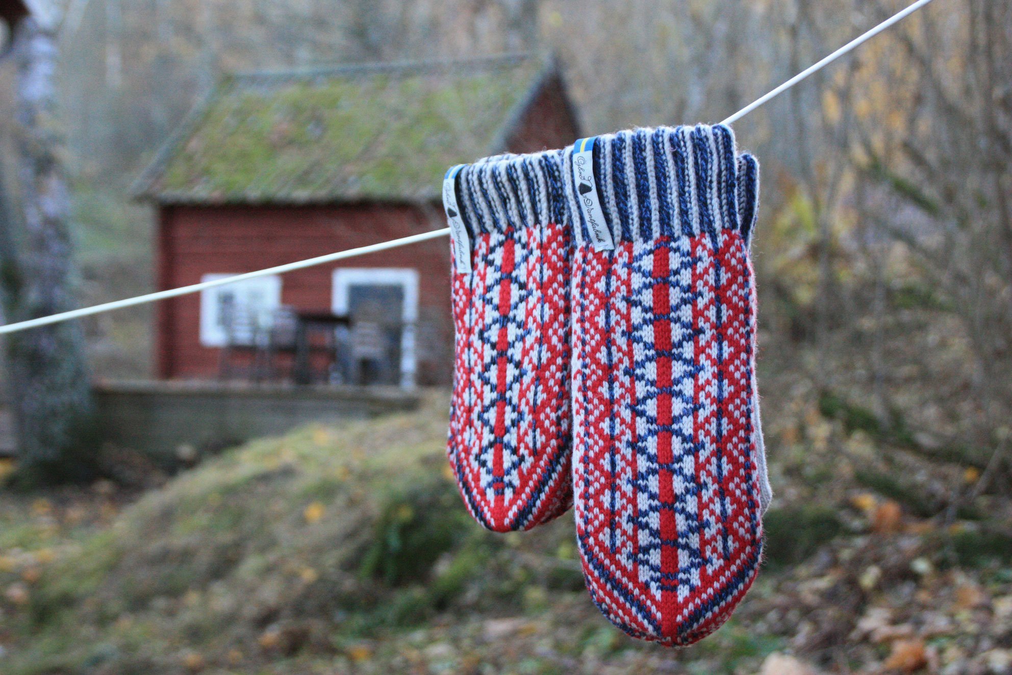 ÖJBRO VANTFABRIK "Lycksele guanti a maglia 100% lana merino L (10-11) caldi, morbidi – Made in Svezia