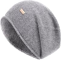 Vista 1 de jaxmonoy Gorro de punto holgado de cachemira para mujer, gorro de invierno suave y cálido de lana para mujer