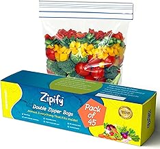 Zipify Zip Lock Bag | Pack of 45 |15 L+15 M+15 S | Ziplock Pouch | Ziplock Bags For Fridge | MultiPurpose Storage Double Zipper Bag, Travel Packing, Reusable and Reclosable, Leak- Proof, Food Grade