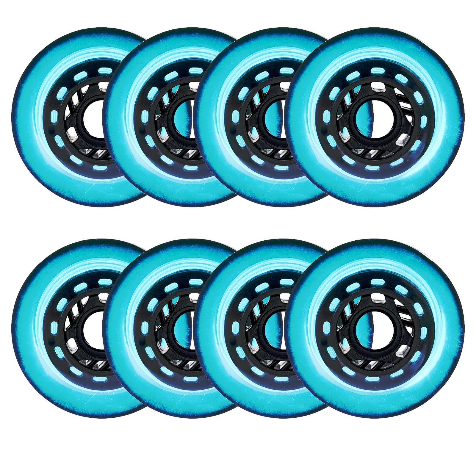 Ruote Per Pattini In Linea 85A 72-80mm - Con Cuscinetti, Confezione Da 8 Multicolore